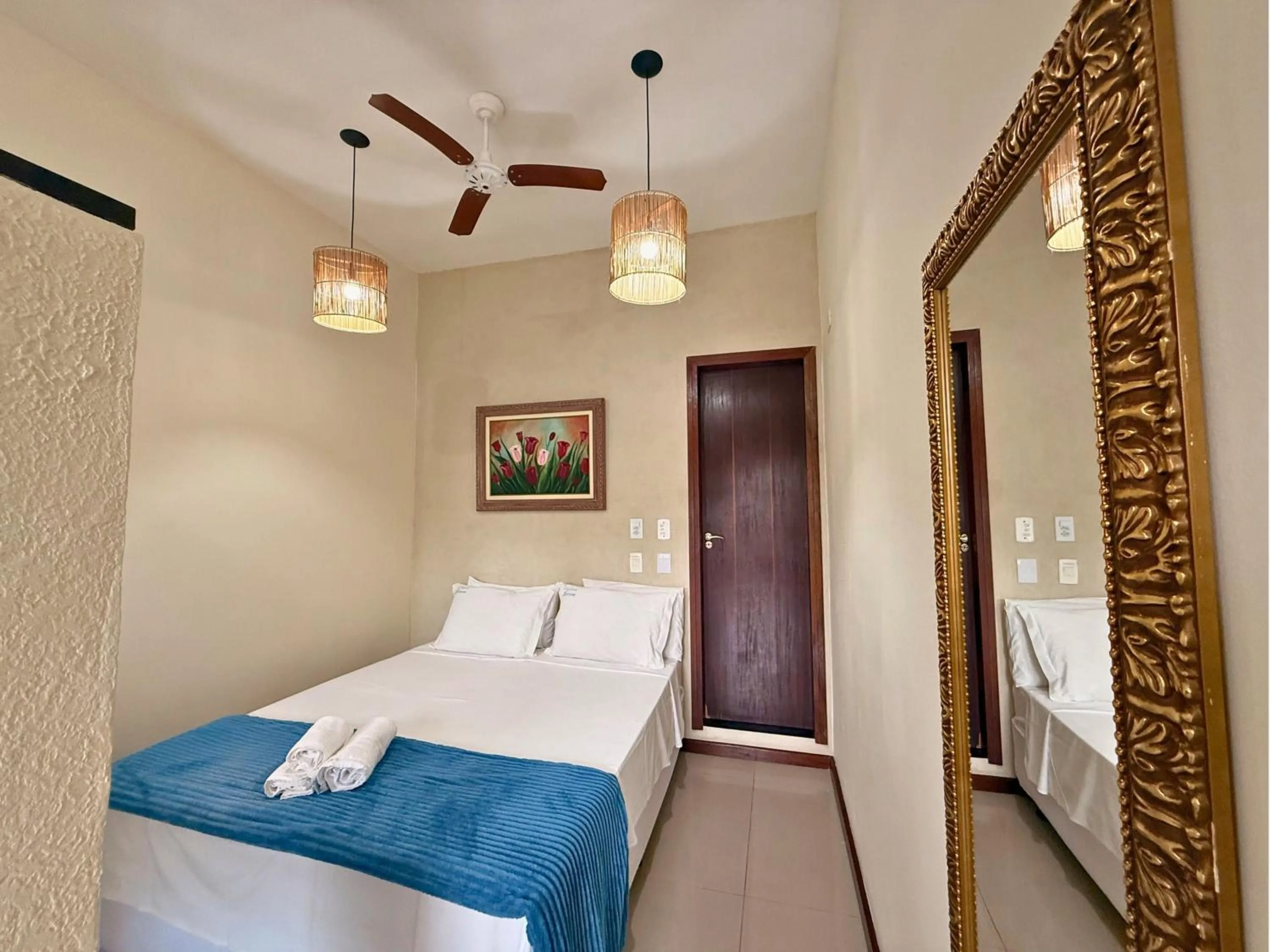 Bed in Pousada Larissa - com Gerador de Energia