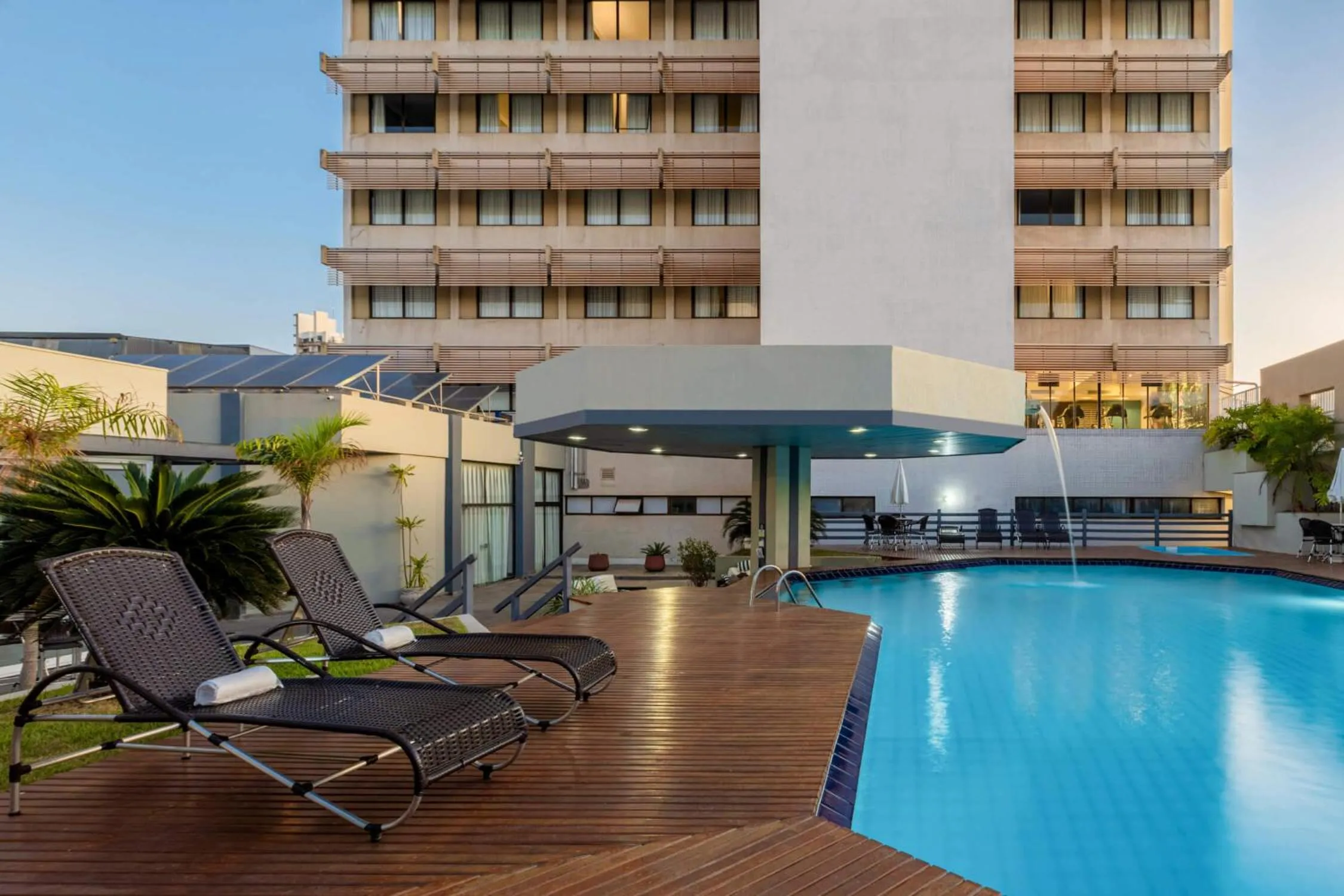 Pool view in Hotel Deville Prime Cuiabá