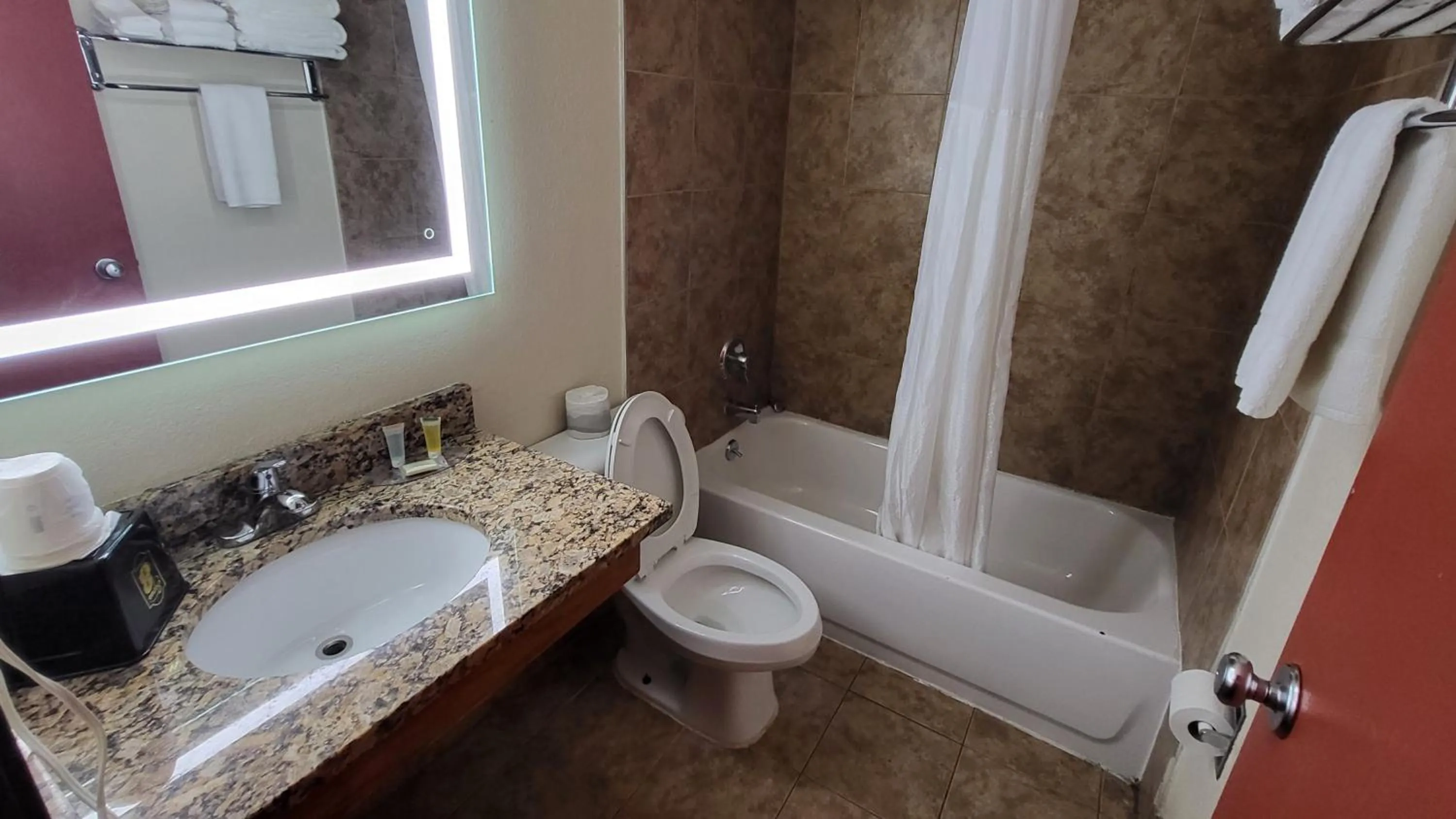 Bathroom in Super 8 by Wyndham Canton/Livonia Area