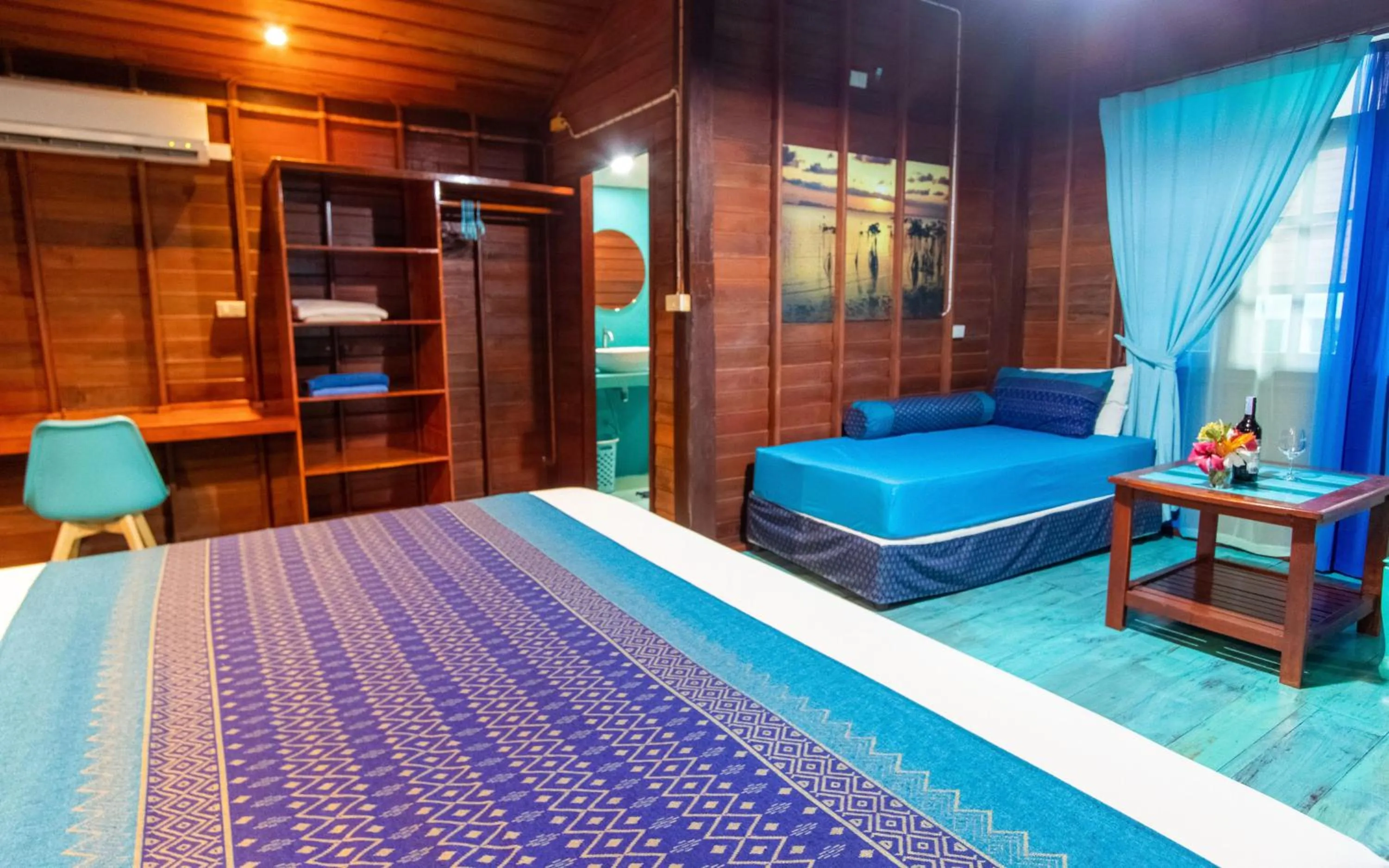 Living room, Bed in Baan Kiao