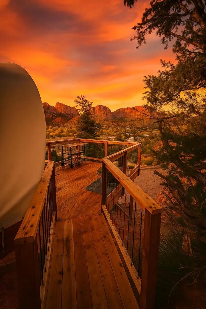 Balcony/Terrace in Zion View Camping