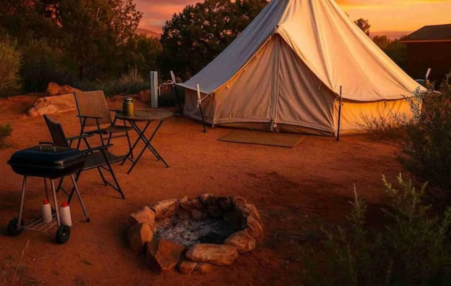 BBQ facilities in Zion View Camping
