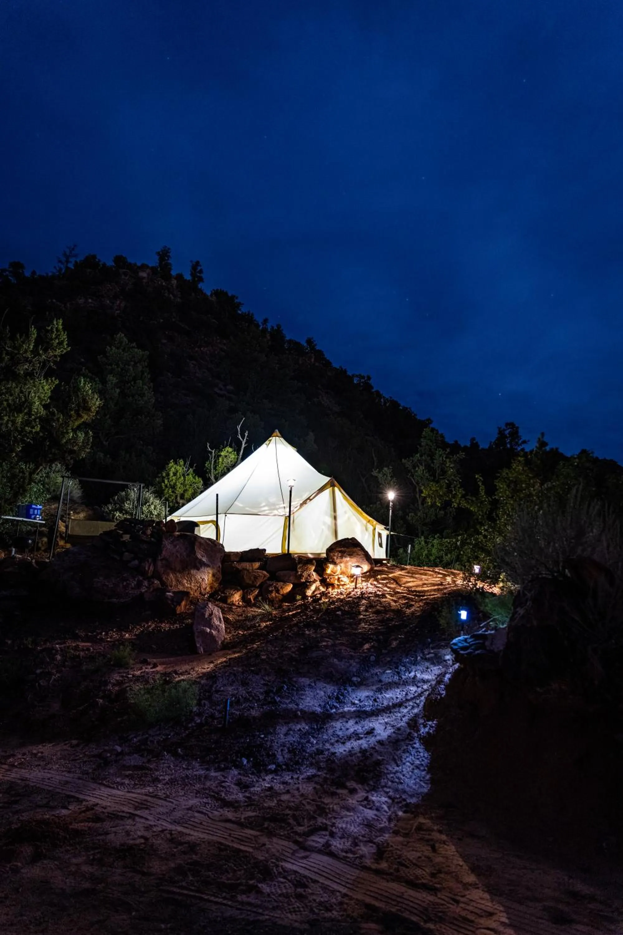 Night in Zion View Camping