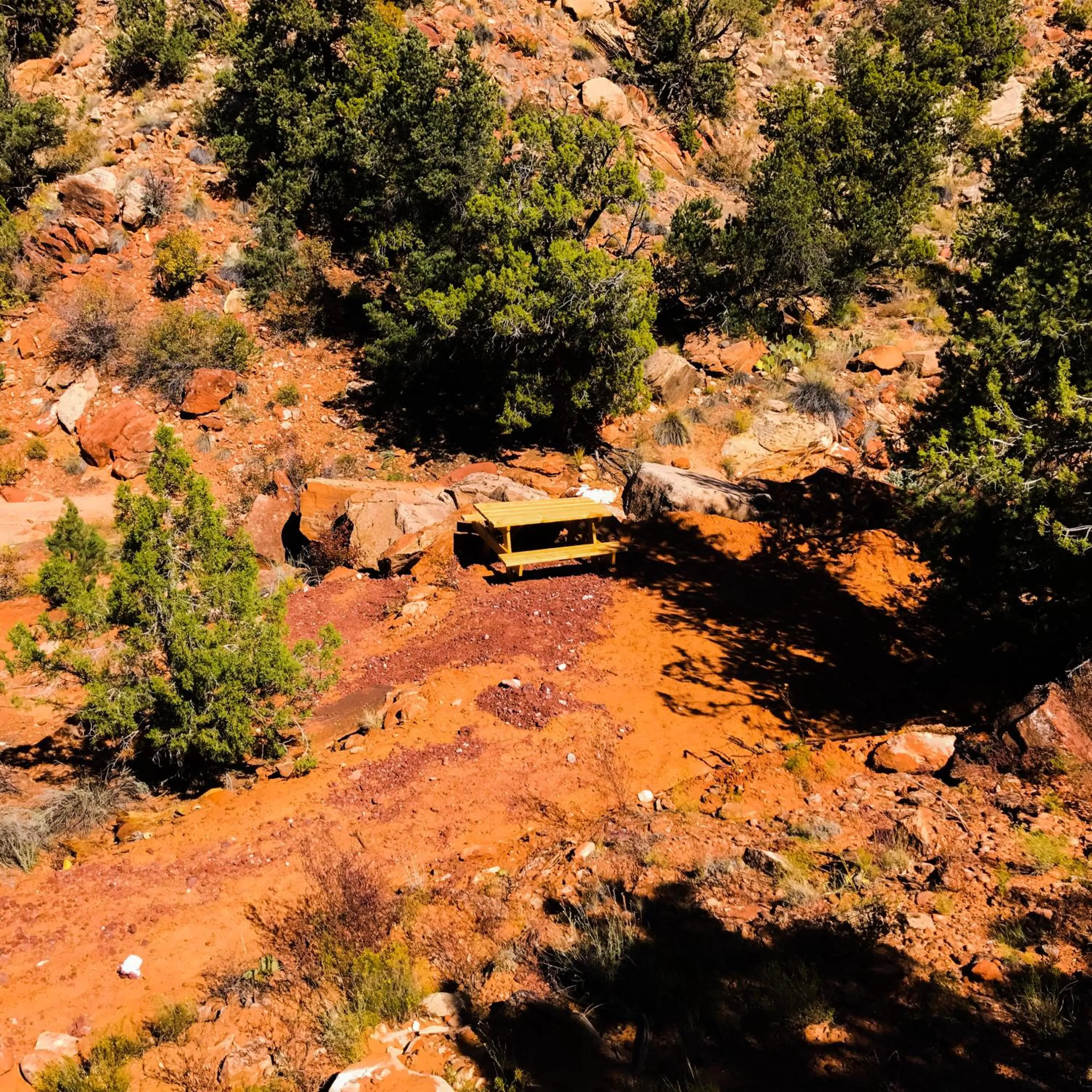 Seating area in Zion View Camping
