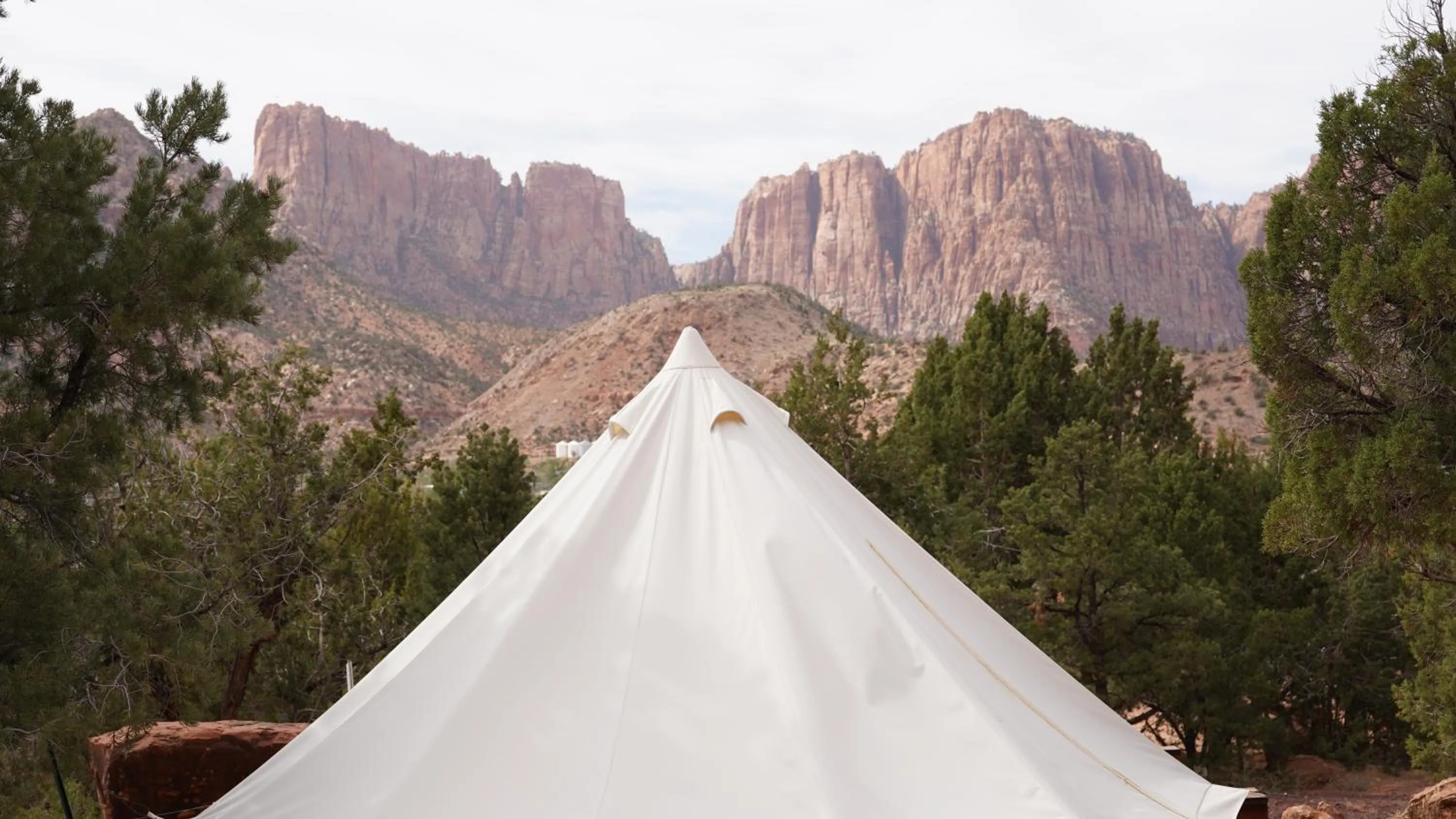 Mountain view in Zion View Camping