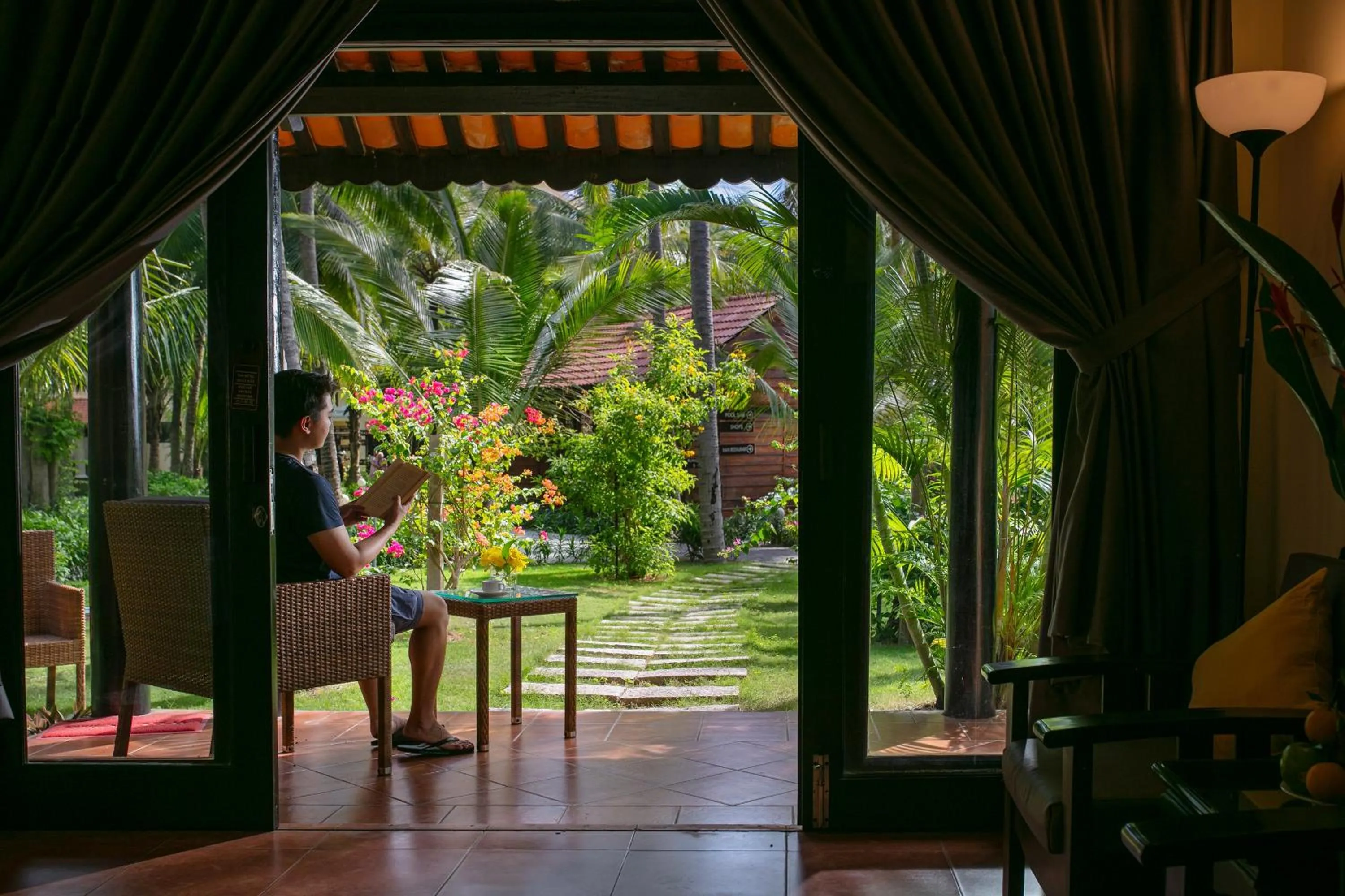 Patio in Sea Lion Beach Resort Mui Ne