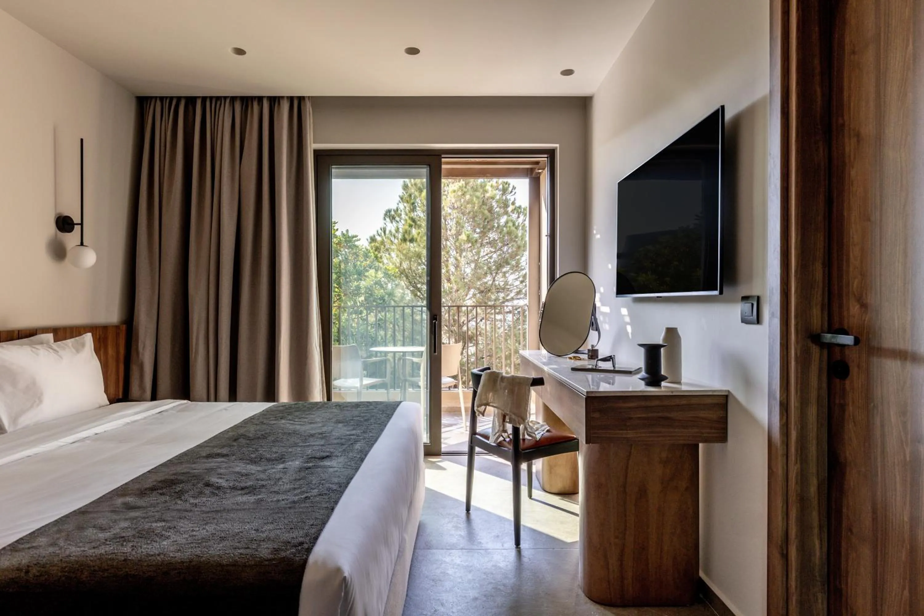 Balcony/Terrace, Bed in Elios Hill