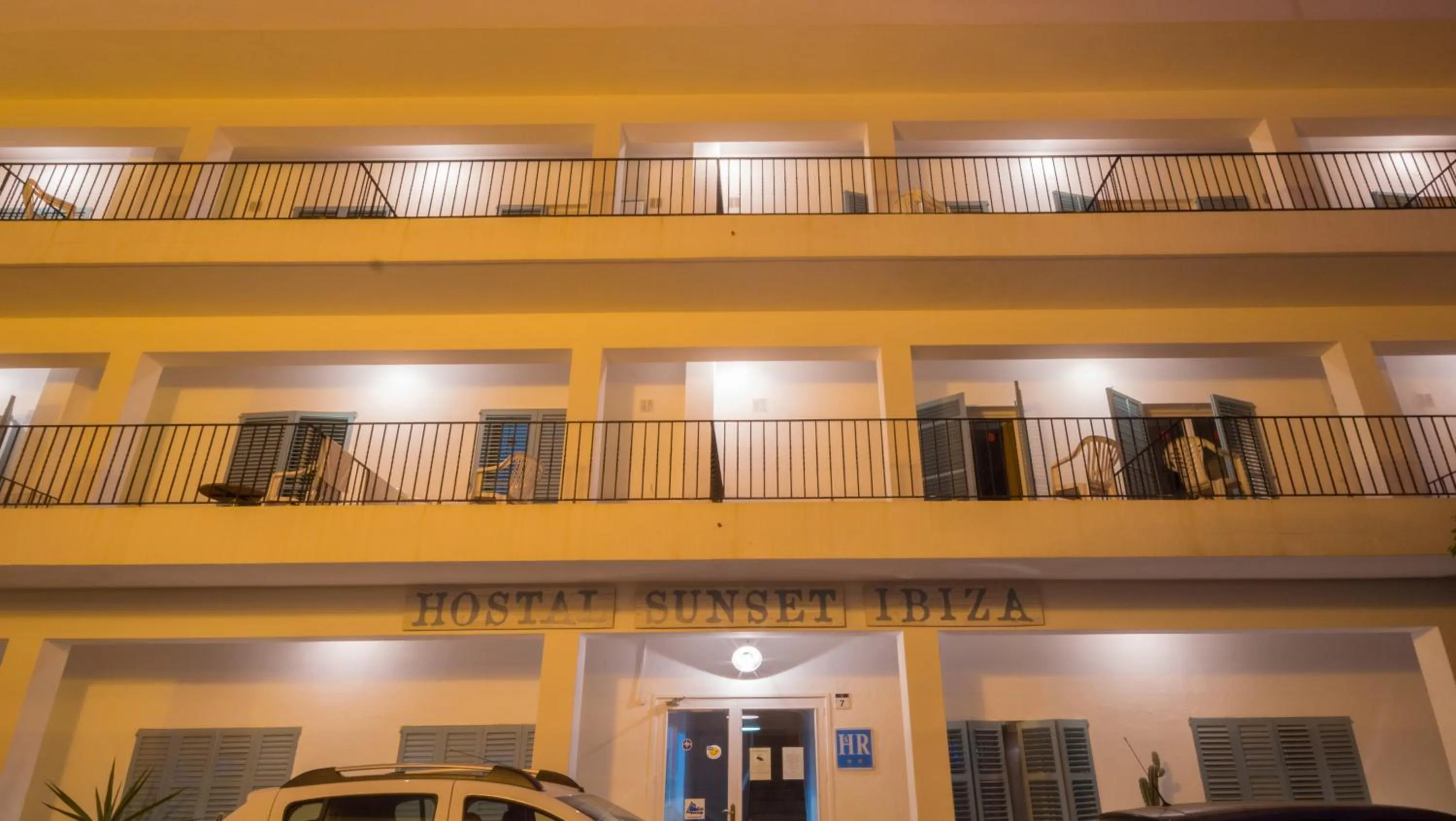 Facade/entrance in Hostal Sunset Ibiza