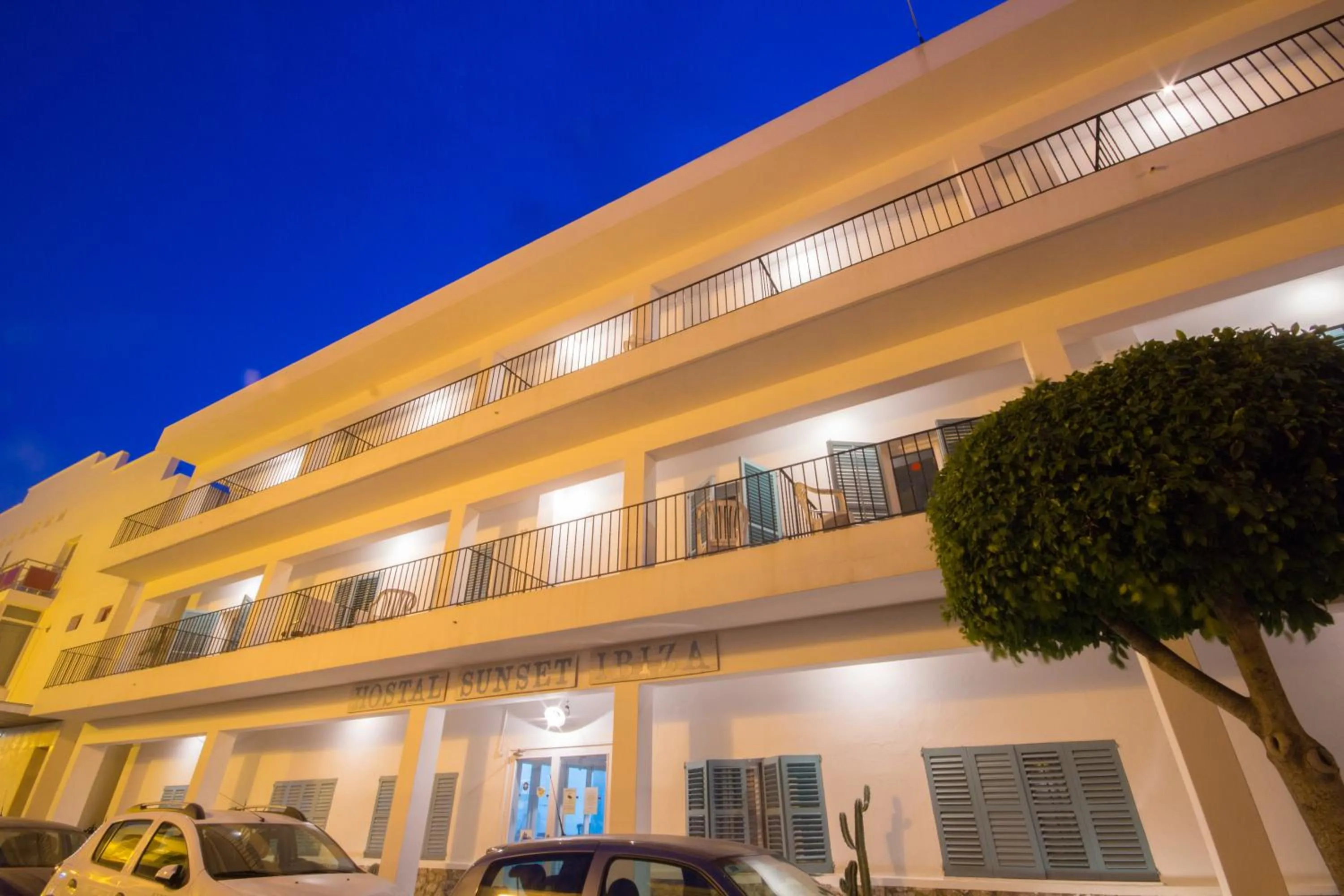 Facade/entrance in Hostal Sunset Ibiza