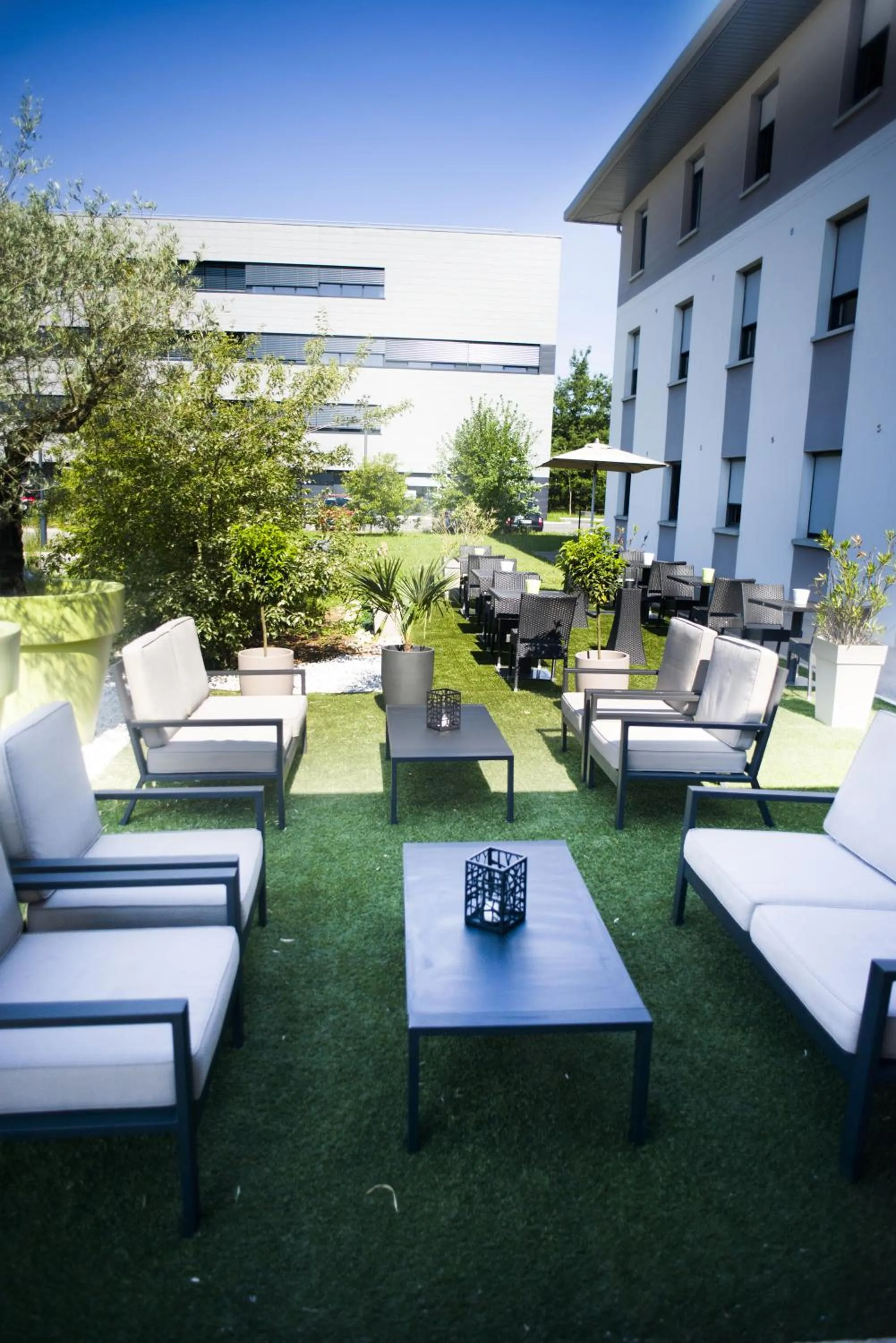 Balcony/Terrace in Temis hôtel Besançon