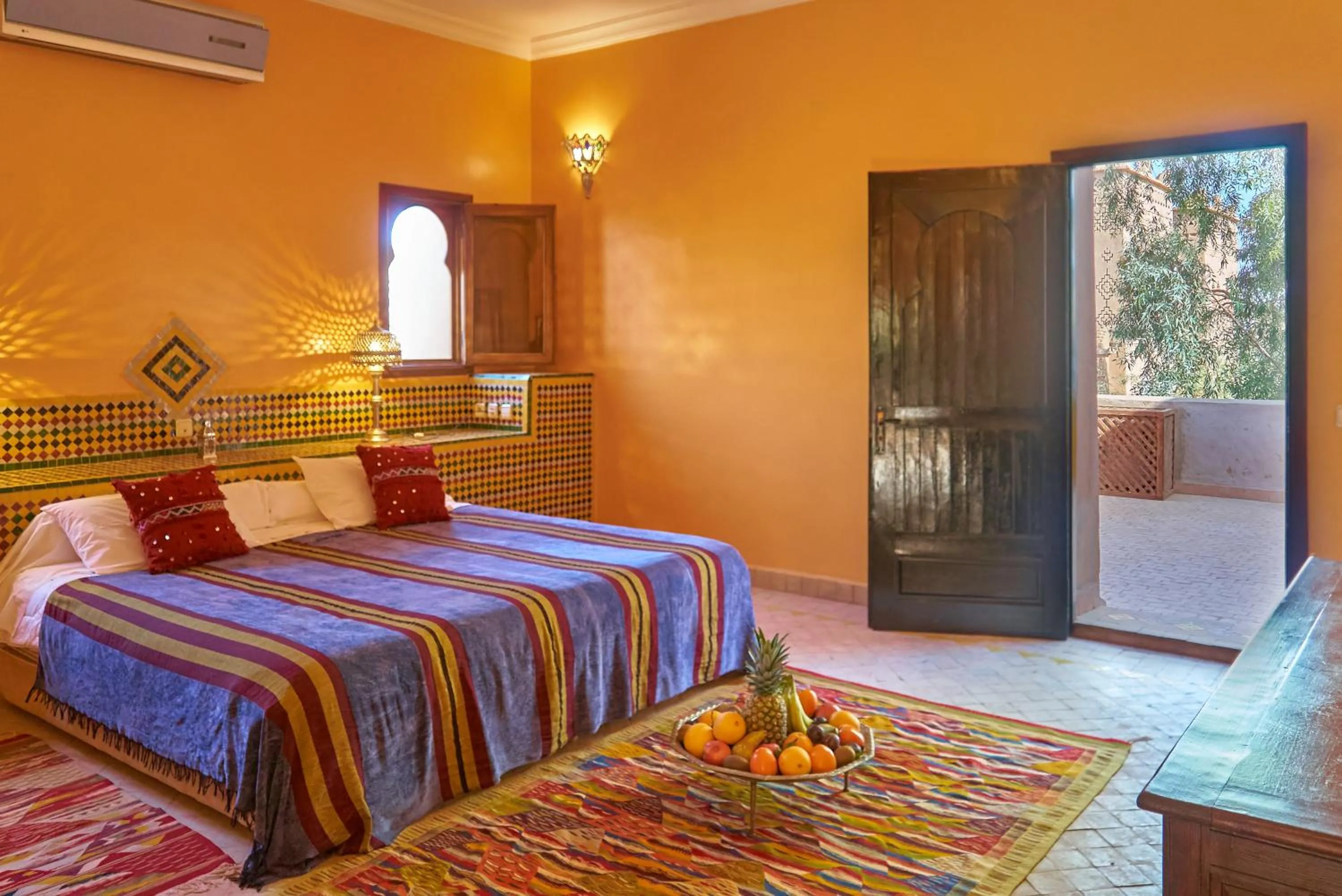 Bed in Hotel Kasbah Azalay