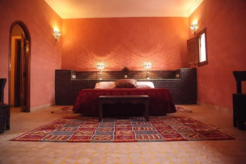 Bed in Hotel Kasbah Azalay