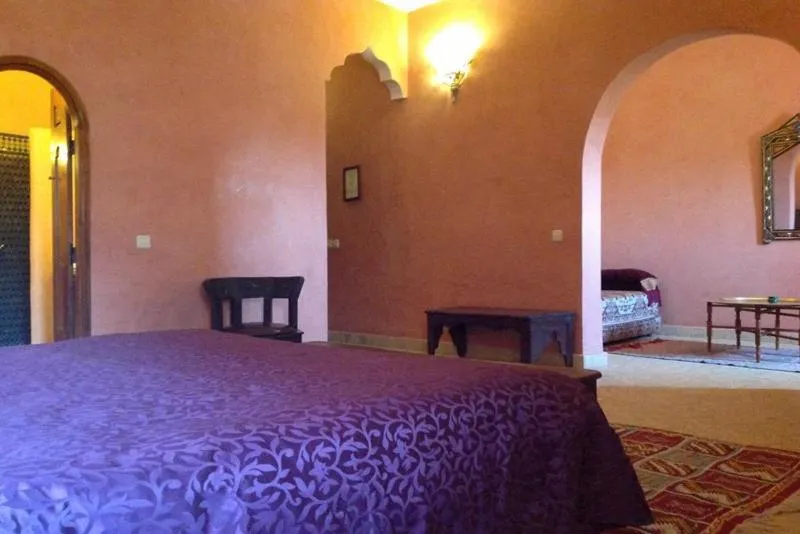 Bed in Hotel Kasbah Azalay