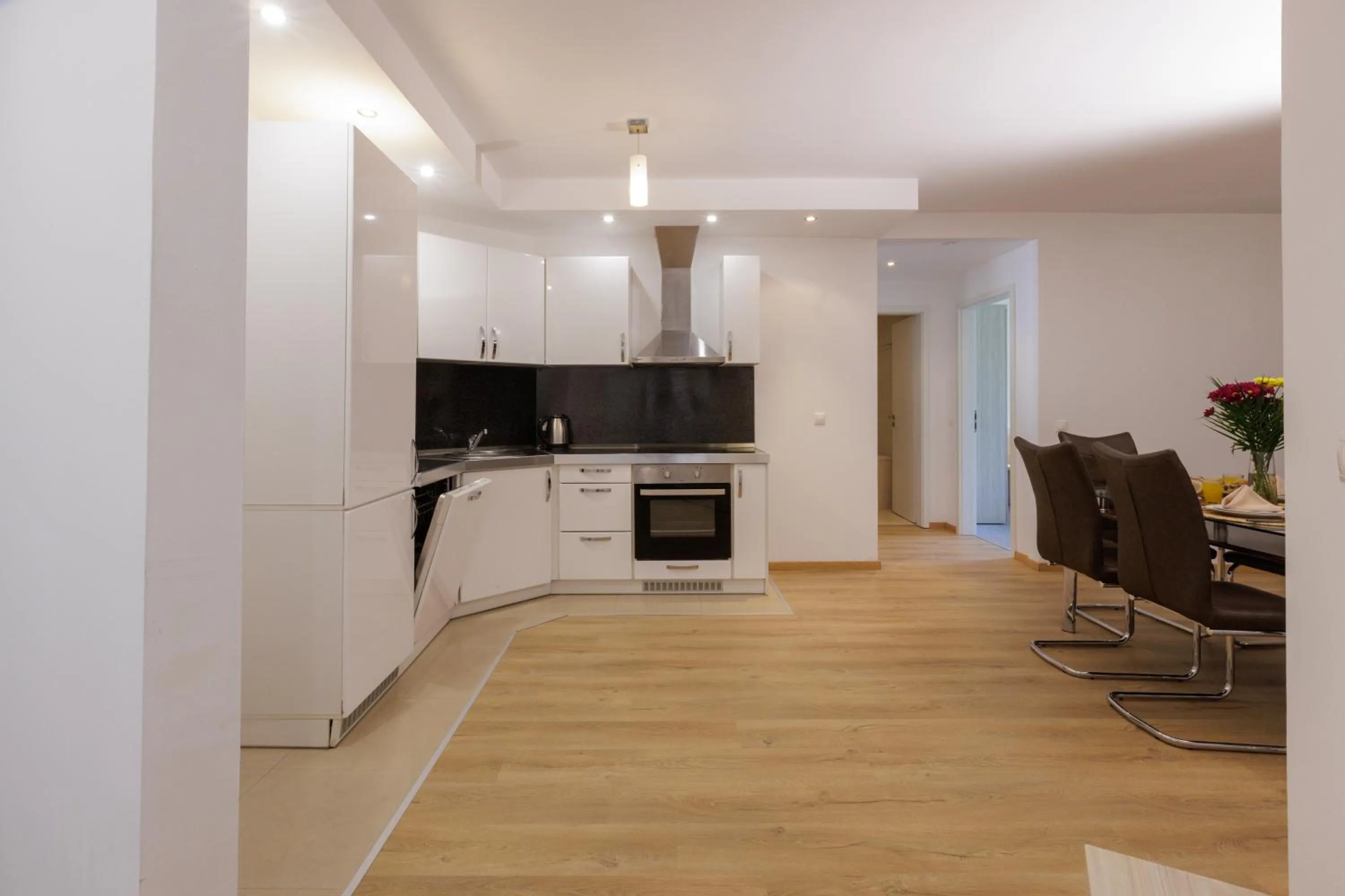 Kitchen or kitchenette in Saint George Palace Aparthotel