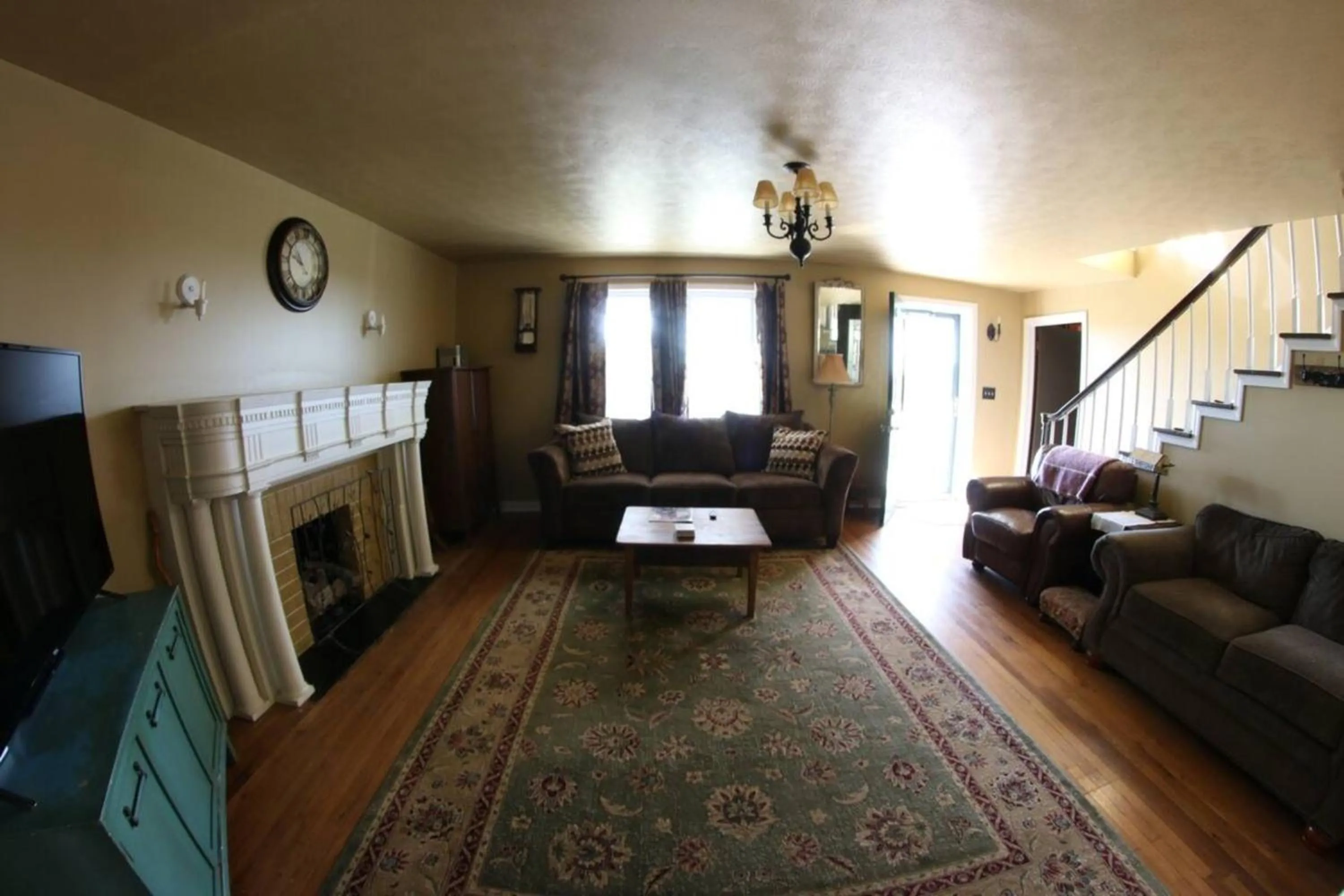 Living room in Awesome Flat Top Farmhouse