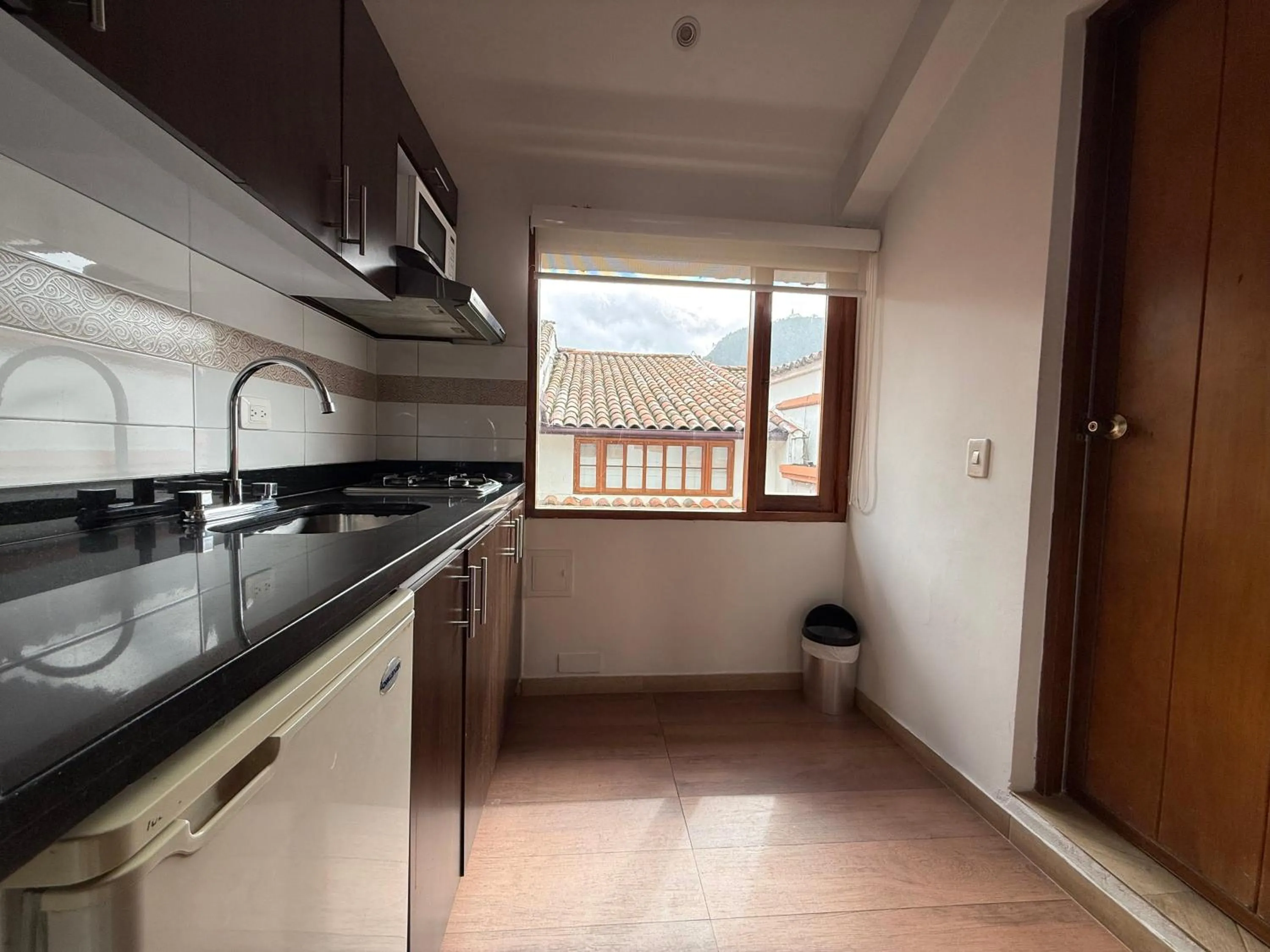 Garden view in Apartaestudios La Candelaria