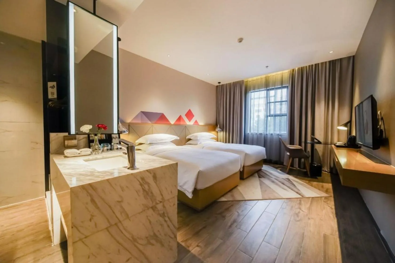 Bed in Borrman International Hotel Canton Tower Chigang Metro Station Flagship Branch