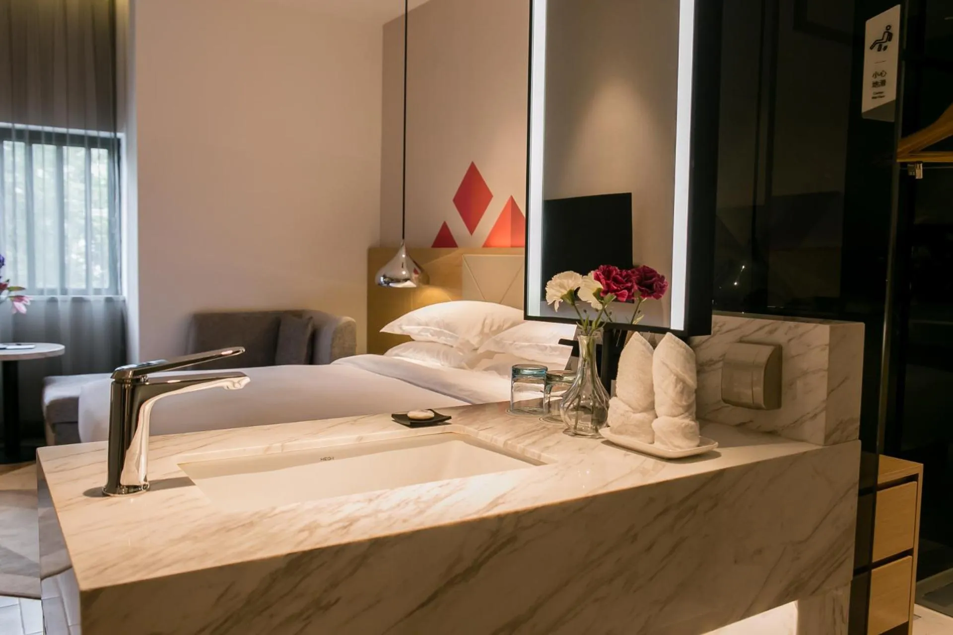 Bed in Borrman International Hotel Canton Tower Chigang Metro Station Flagship Branch