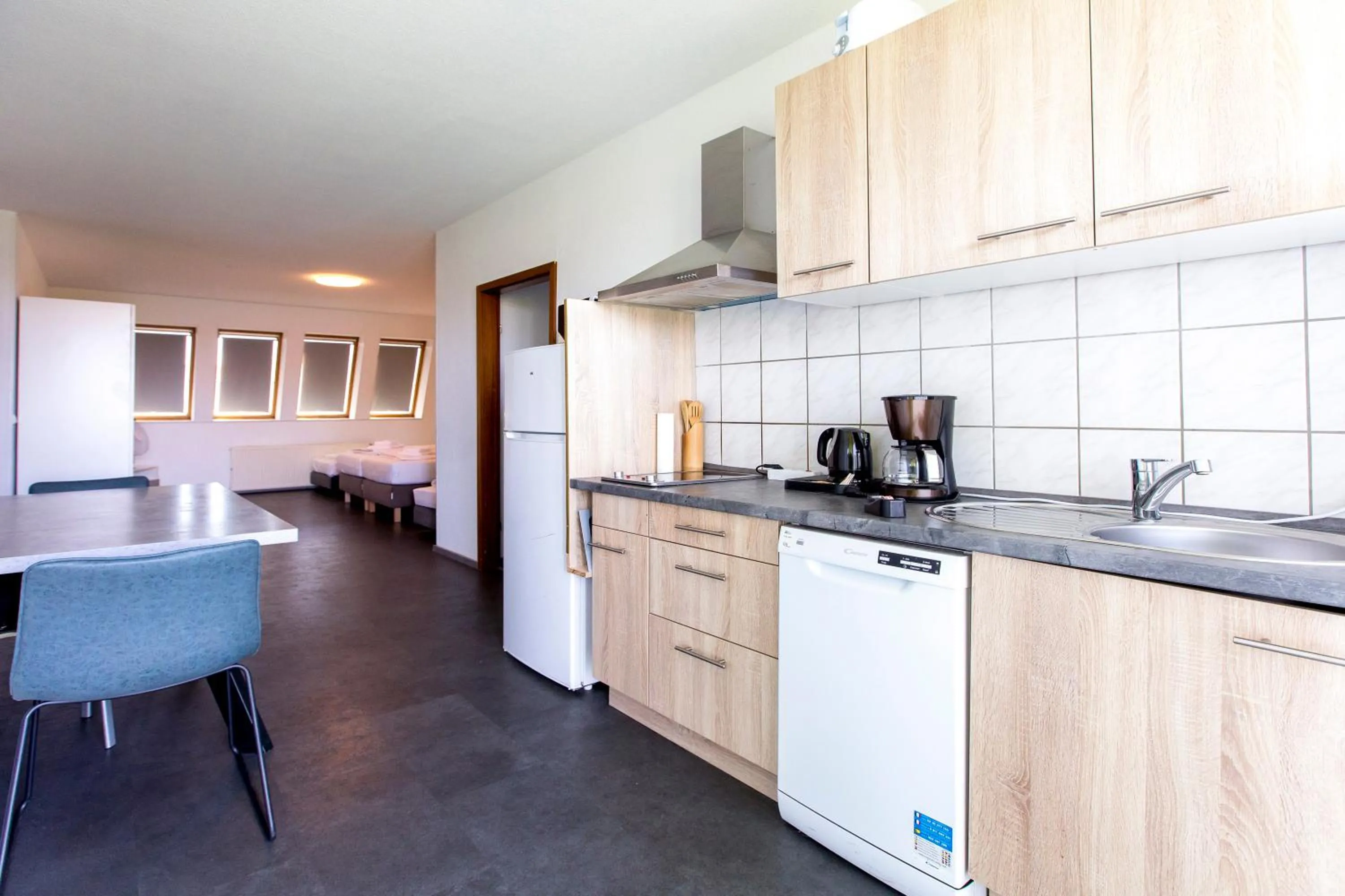 Kitchen or kitchenette in Hotel-Pension ODIN