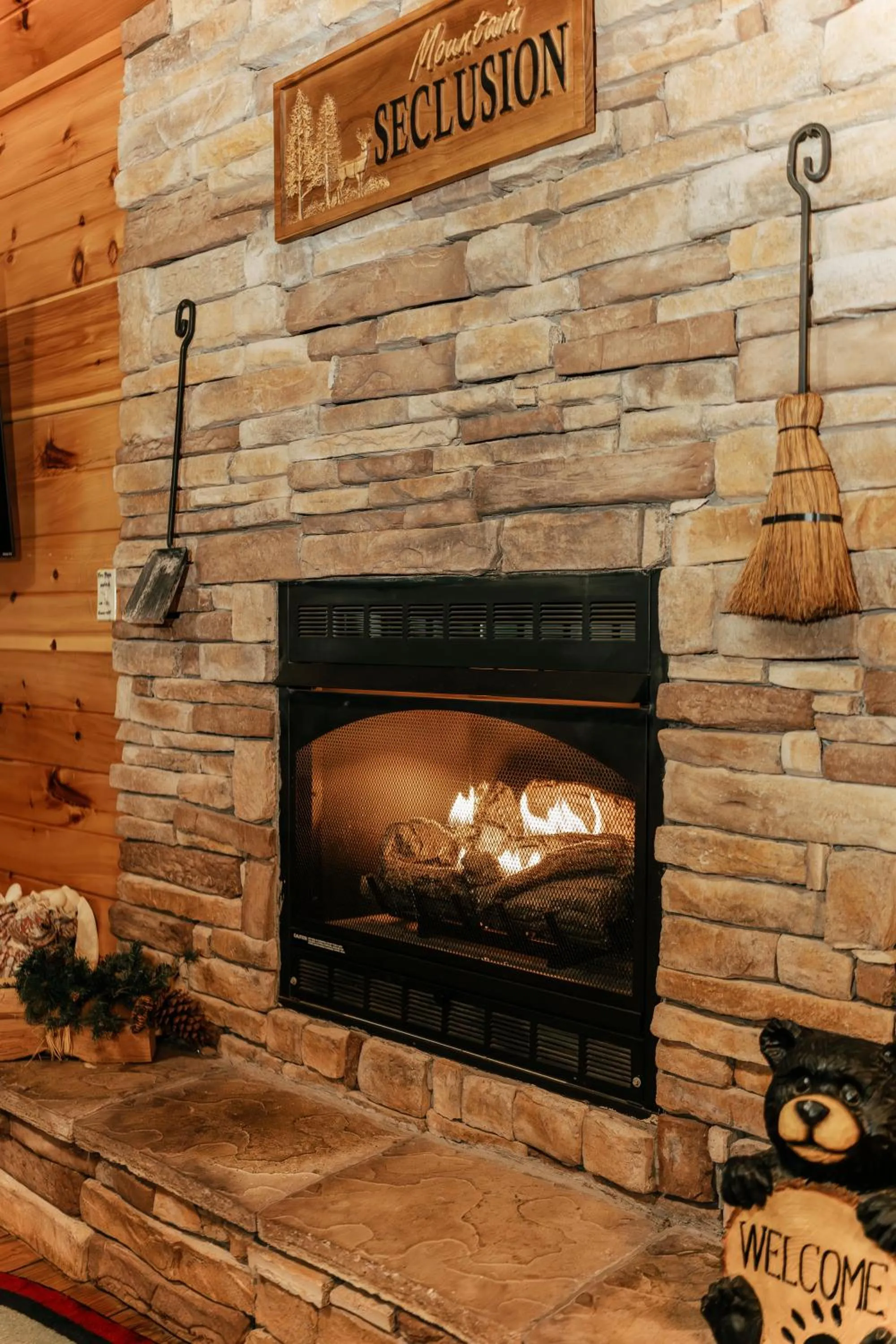 fireplace in Mountain Seclusion