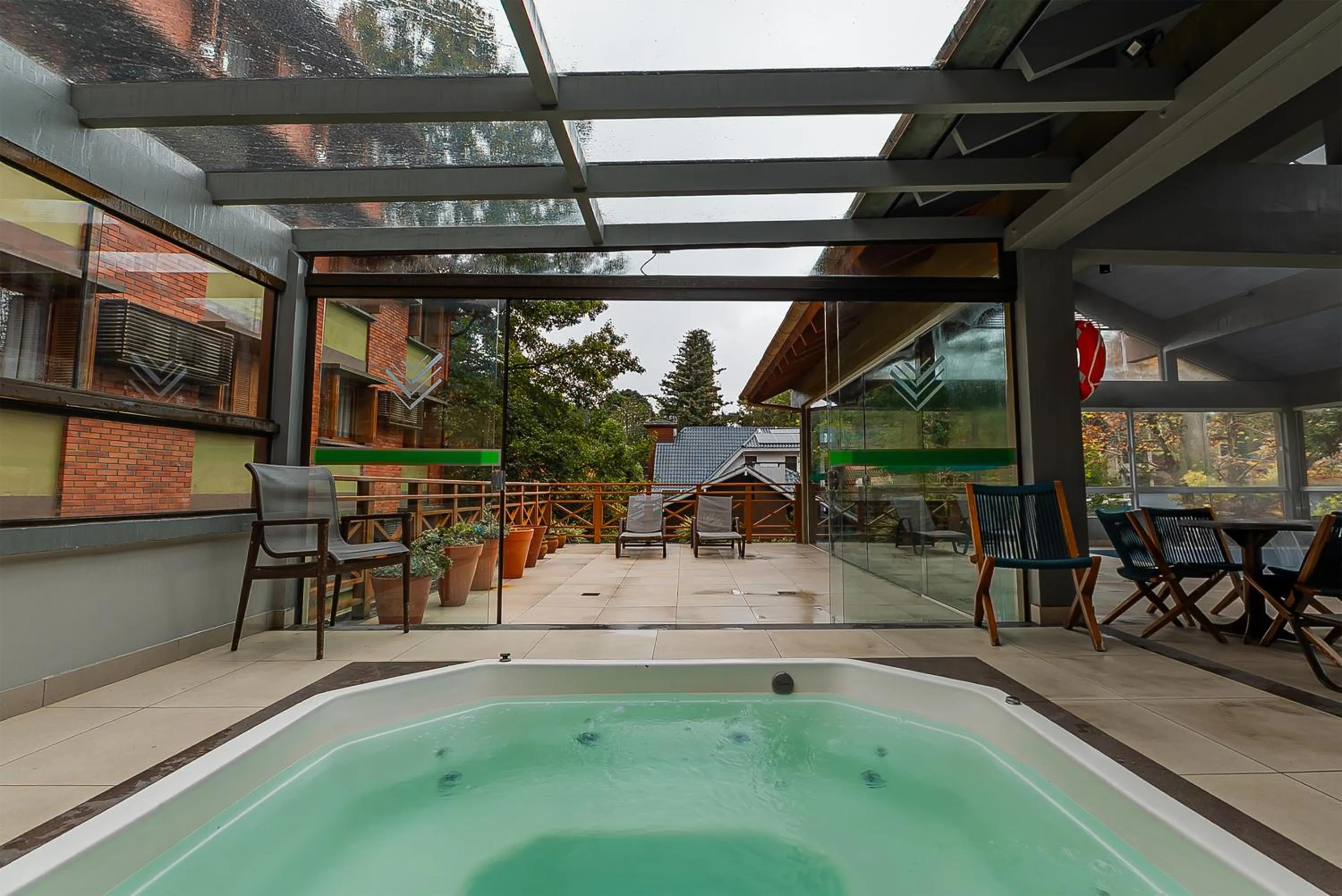 Pool view in Hotel Laghetto Gramado