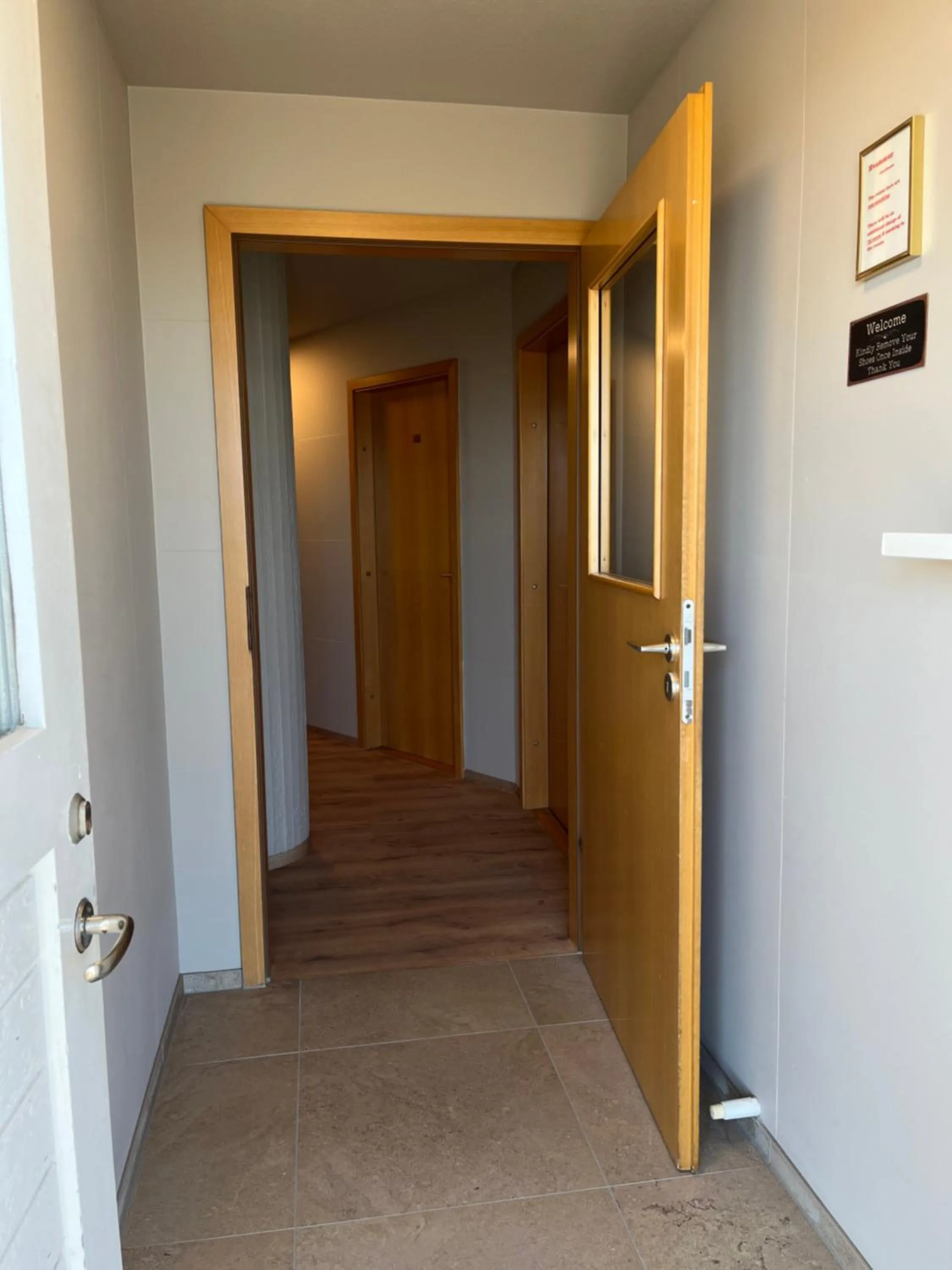 Facade/entrance in Guesthouse Hvammur by the Harbour