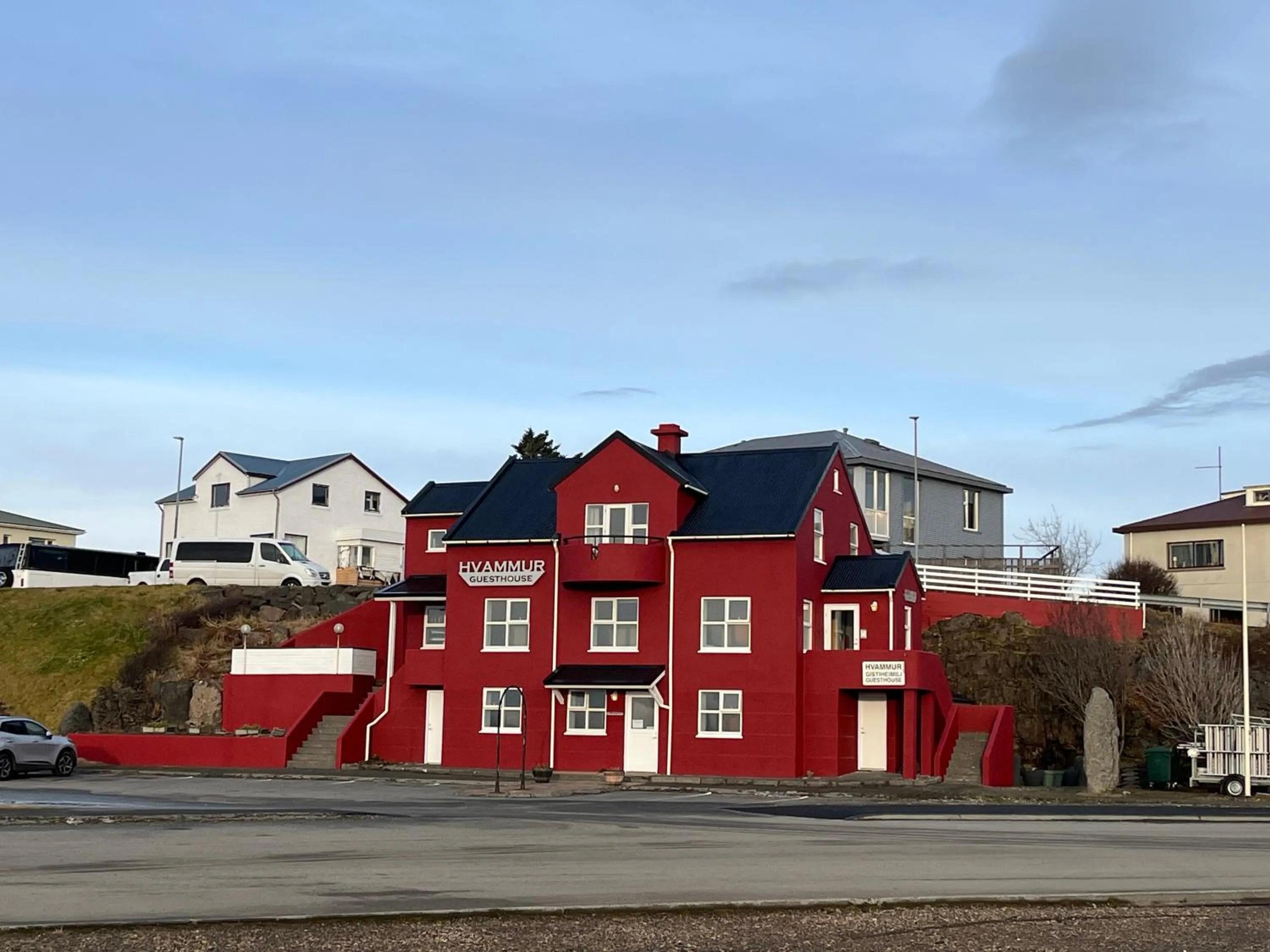 Property building in Guesthouse Hvammur by the Harbour