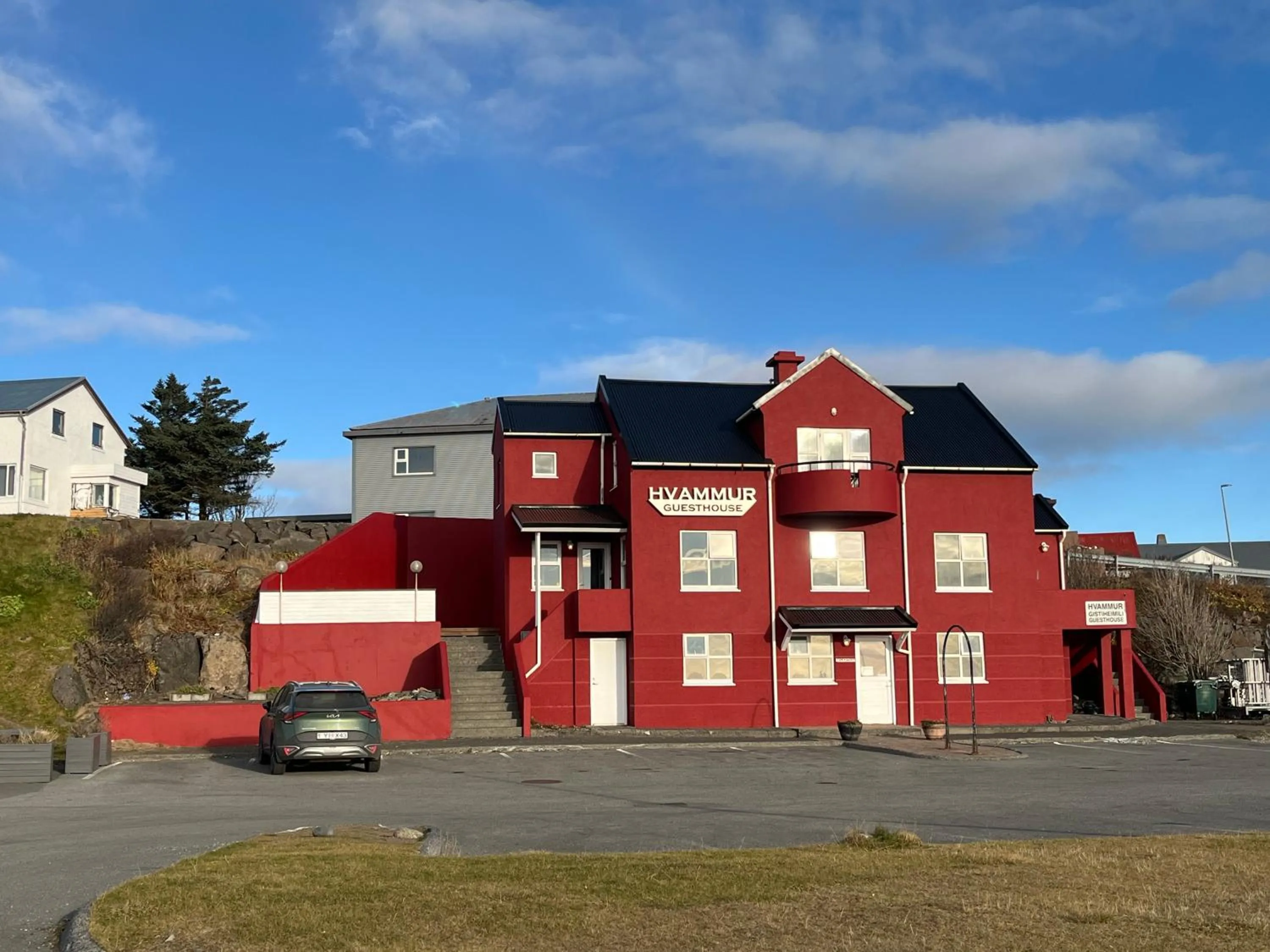 Property building in Guesthouse Hvammur by the Harbour
