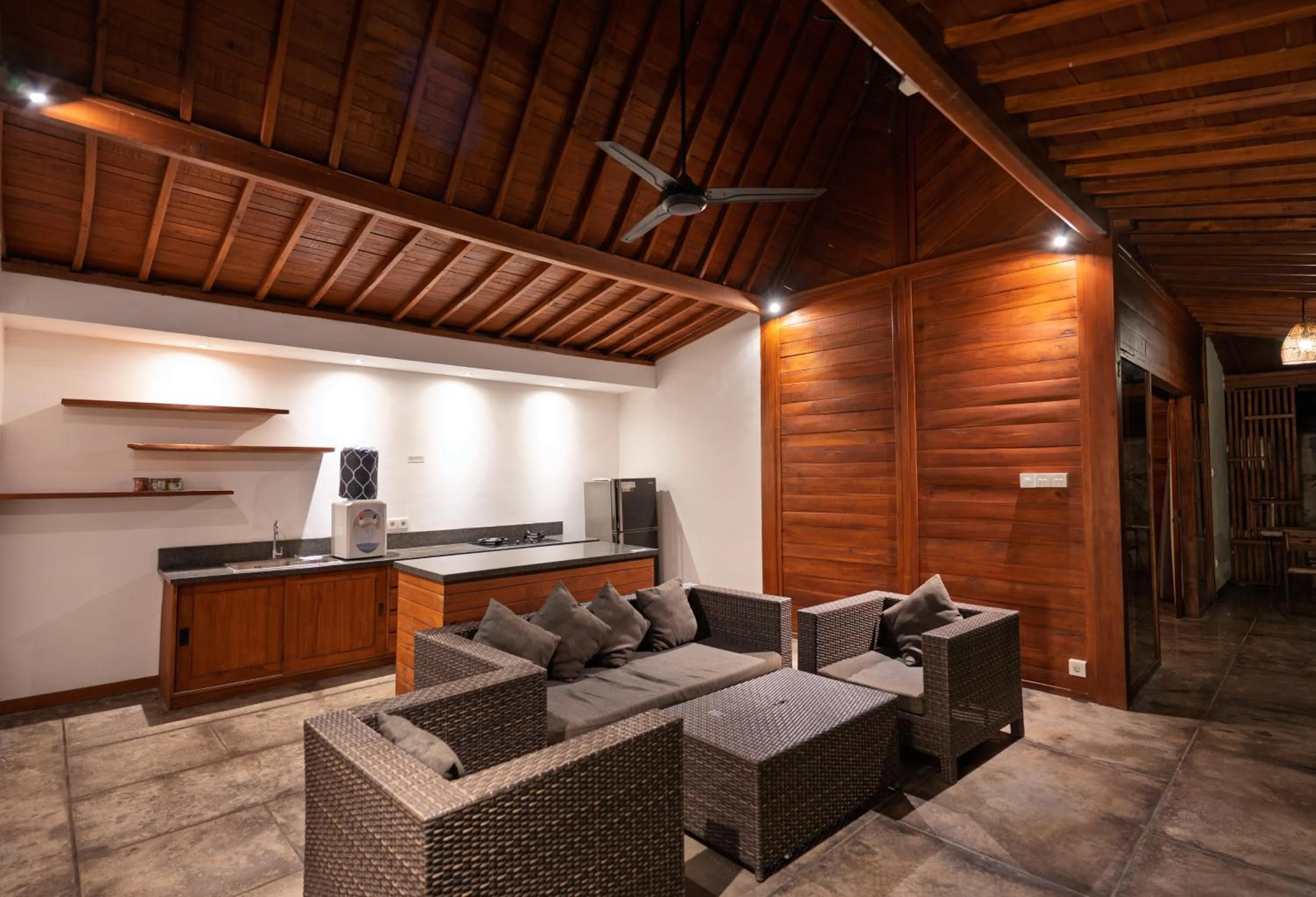 Kitchen or kitchenette in Canggu Wooden Green Paradise