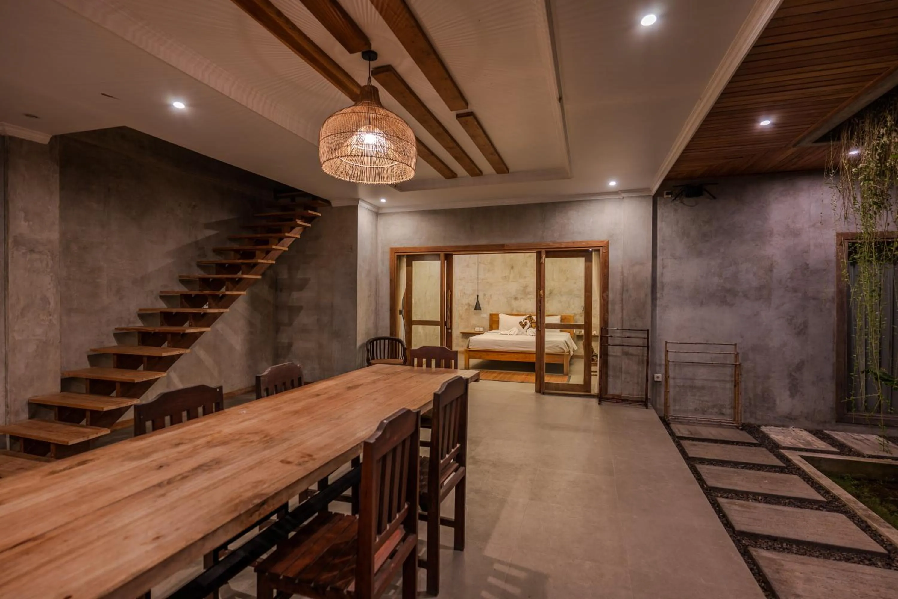 Living room in Canggu Wooden Green Paradise