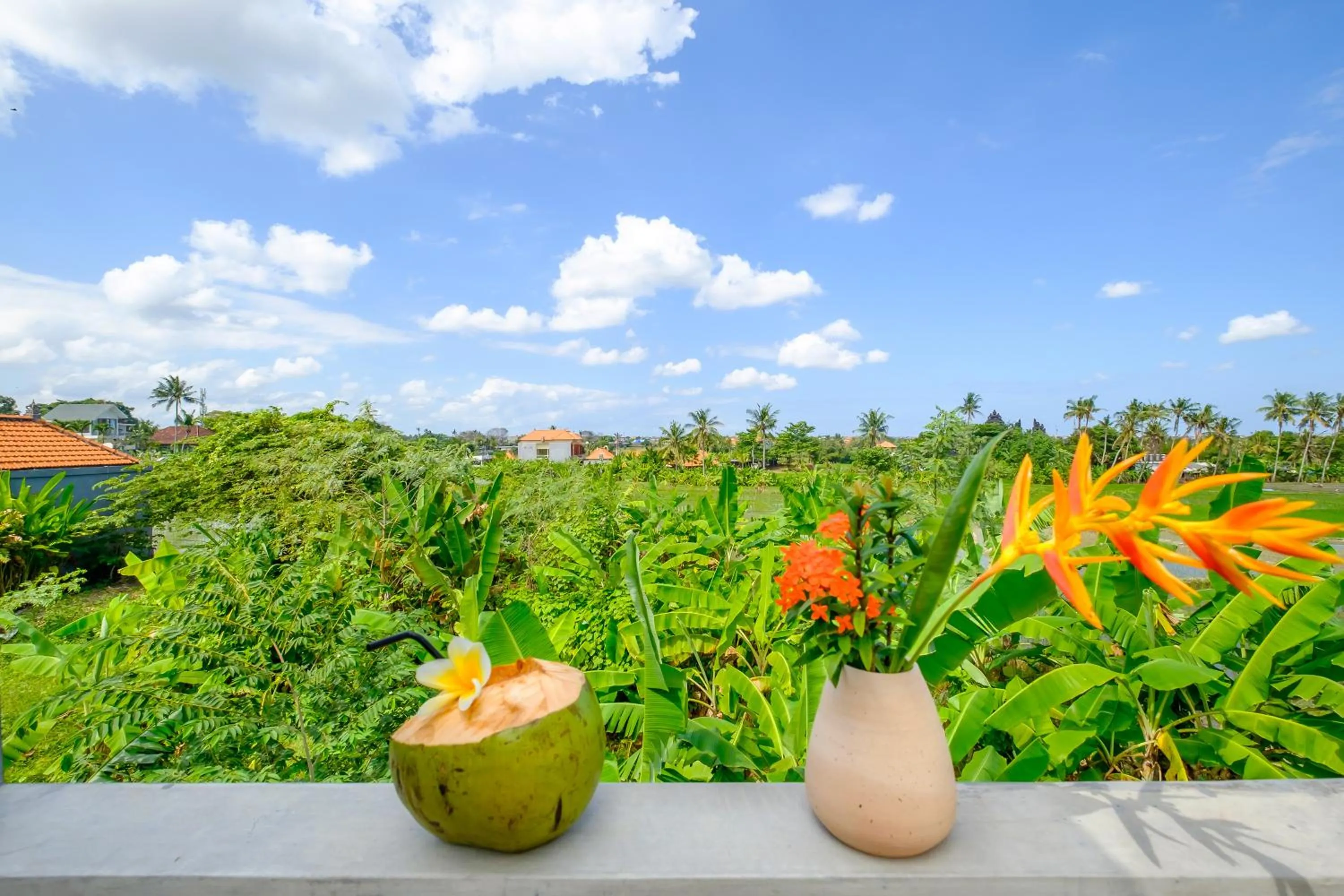 Balcony/Terrace in Canggu Wooden Green Paradise