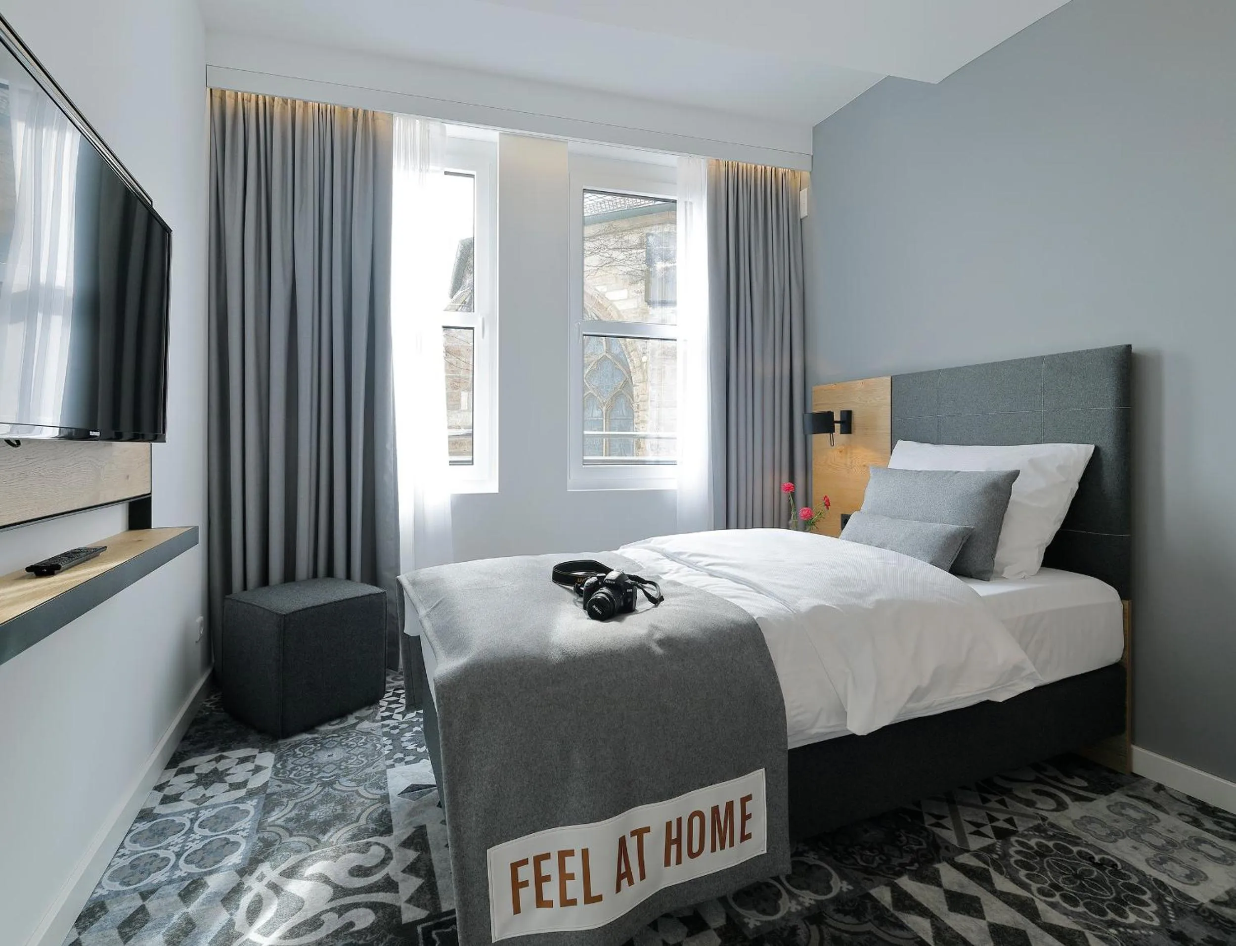 Photo of the whole room, Bed in Coffee Fellows Hotel Dortmund