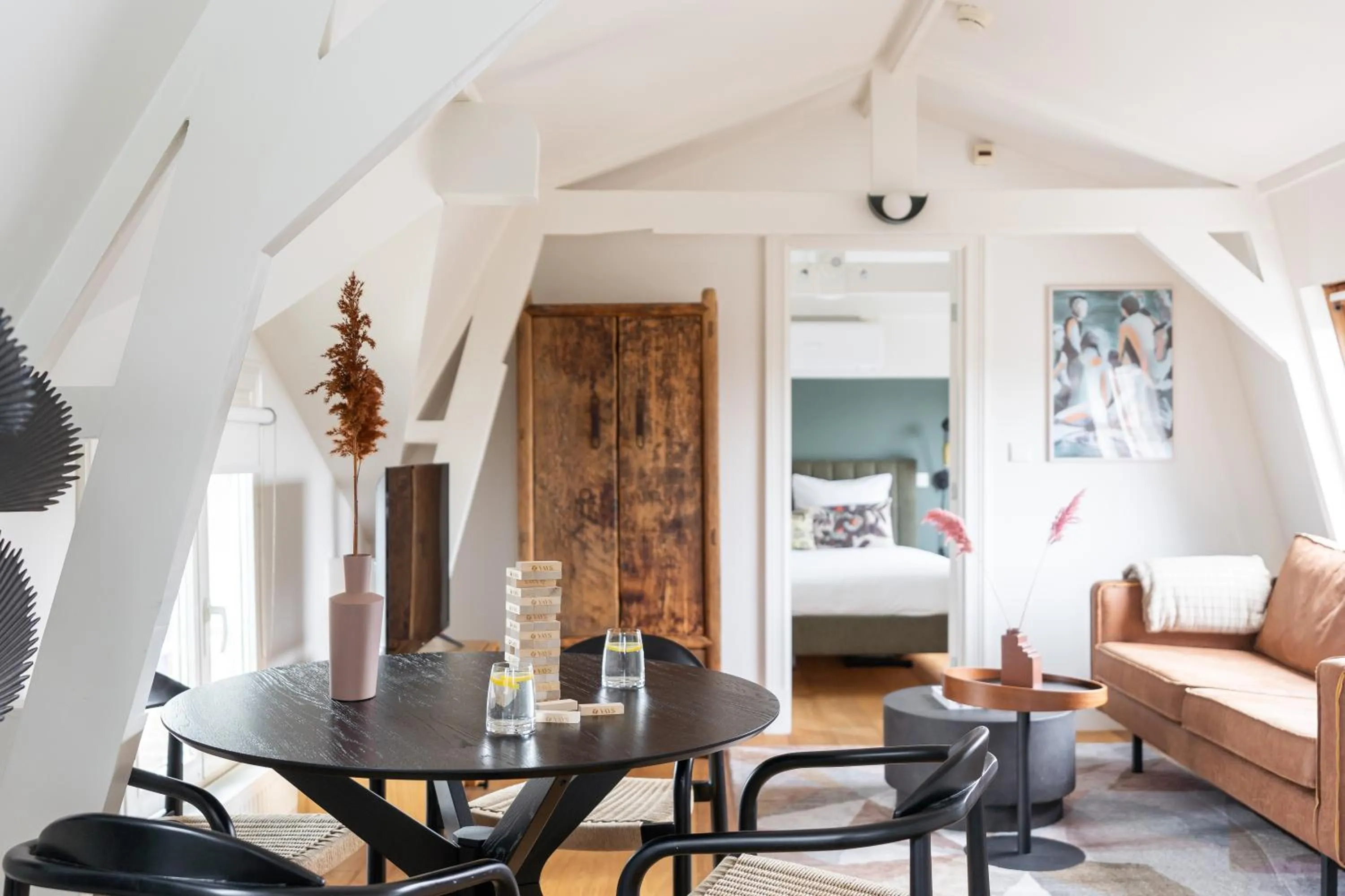 Living room, Bed in Numa Amsterdam Helmers