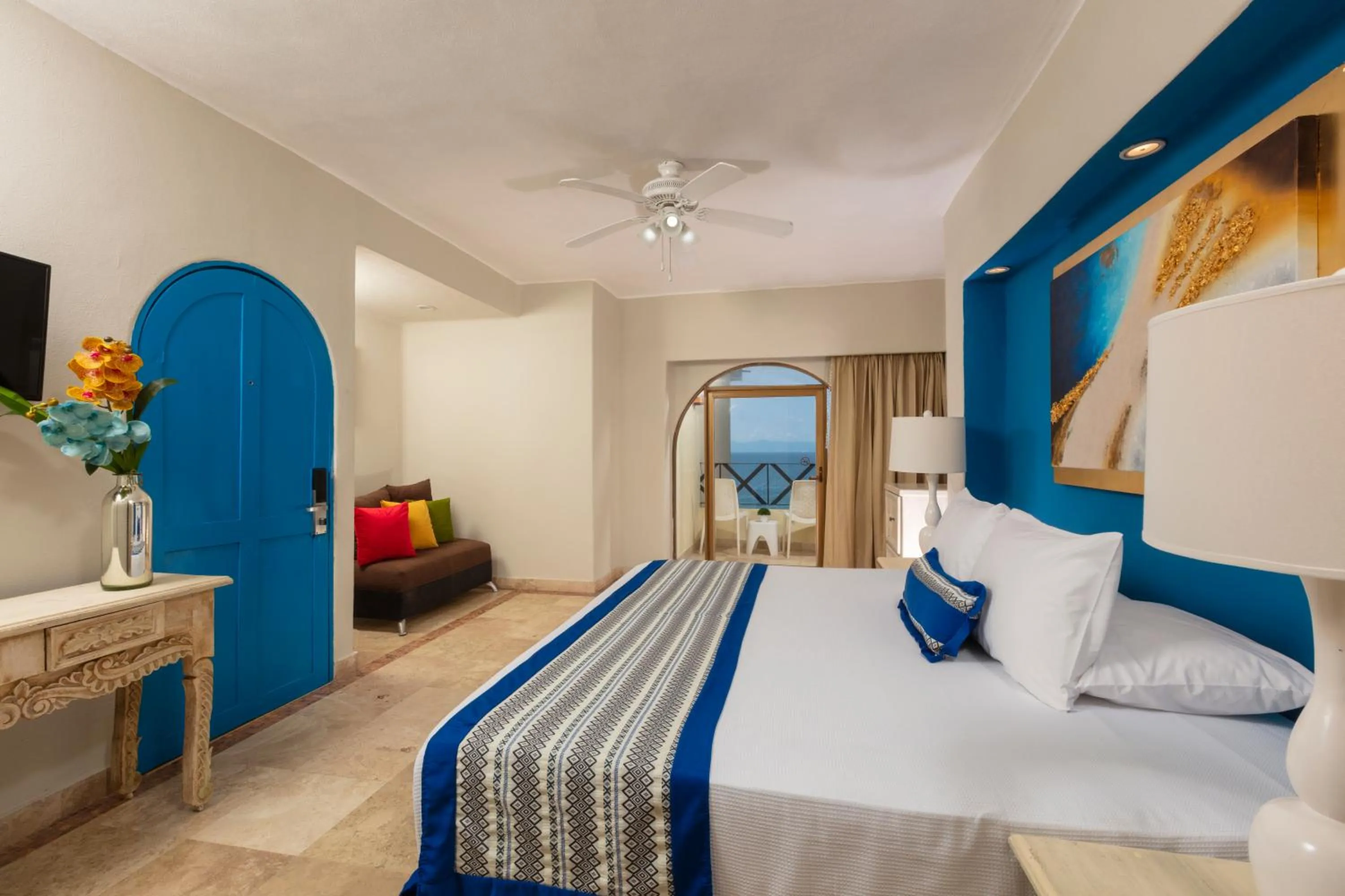 Photo of the whole room, Bed in Blue Chairs Beachfront Resort Puerto Vallarta - Adults Only