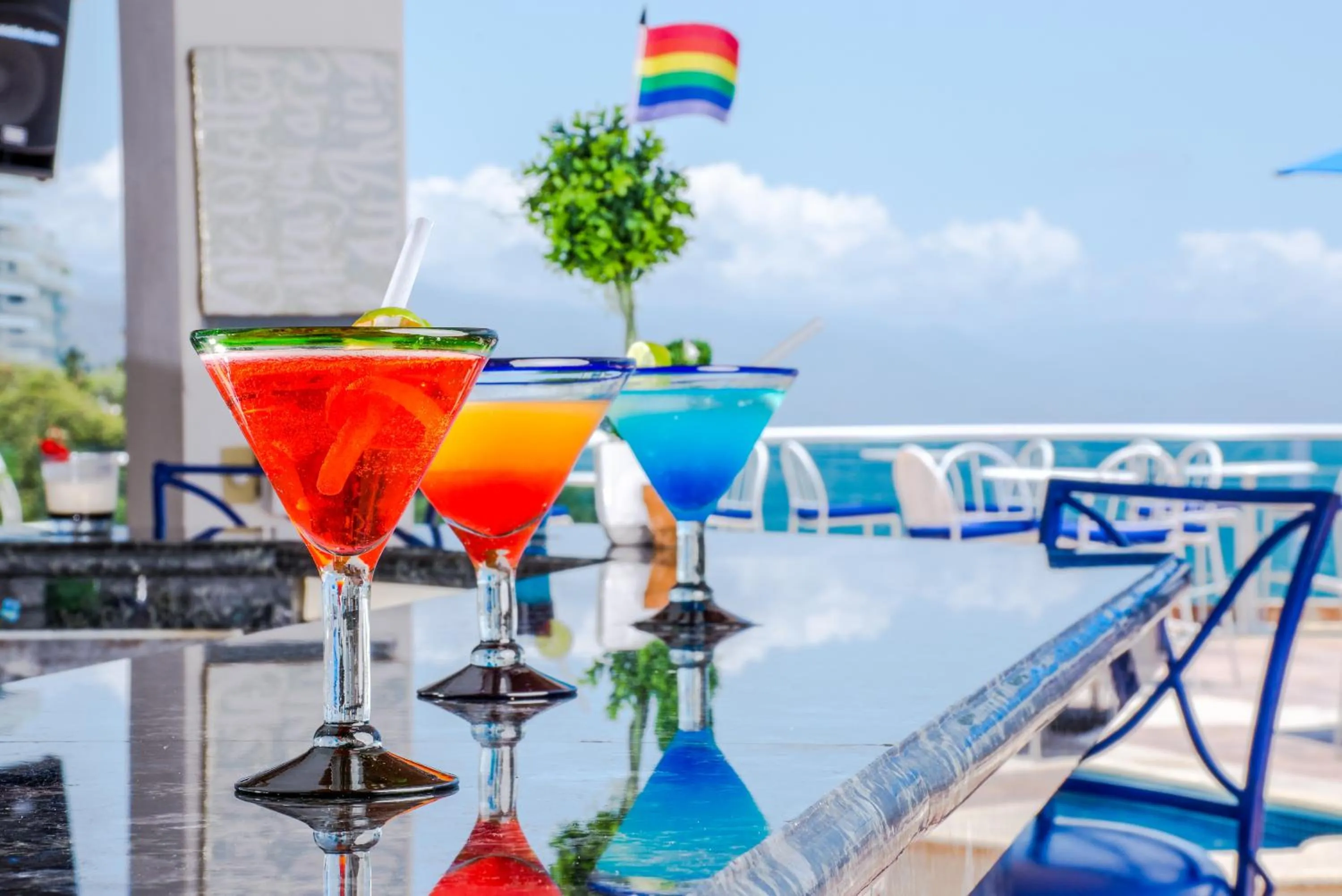 Alcoholic drinks in Blue Chairs Beachfront Resort Puerto Vallarta - Adults Only