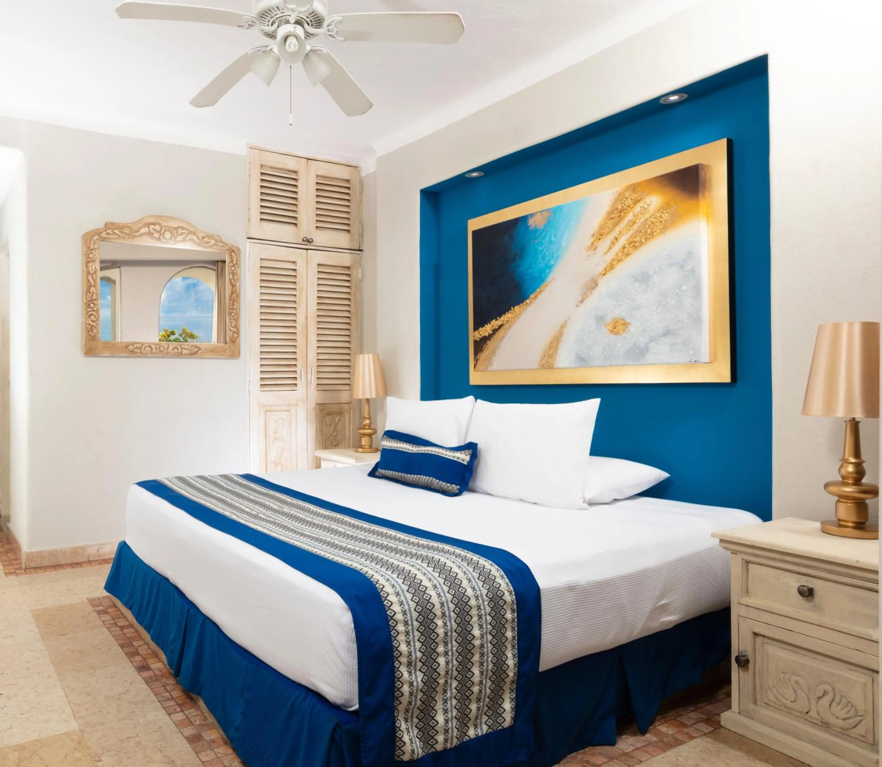 Bedroom, Bed in Blue Chairs Beachfront Resort Puerto Vallarta - Adults Only