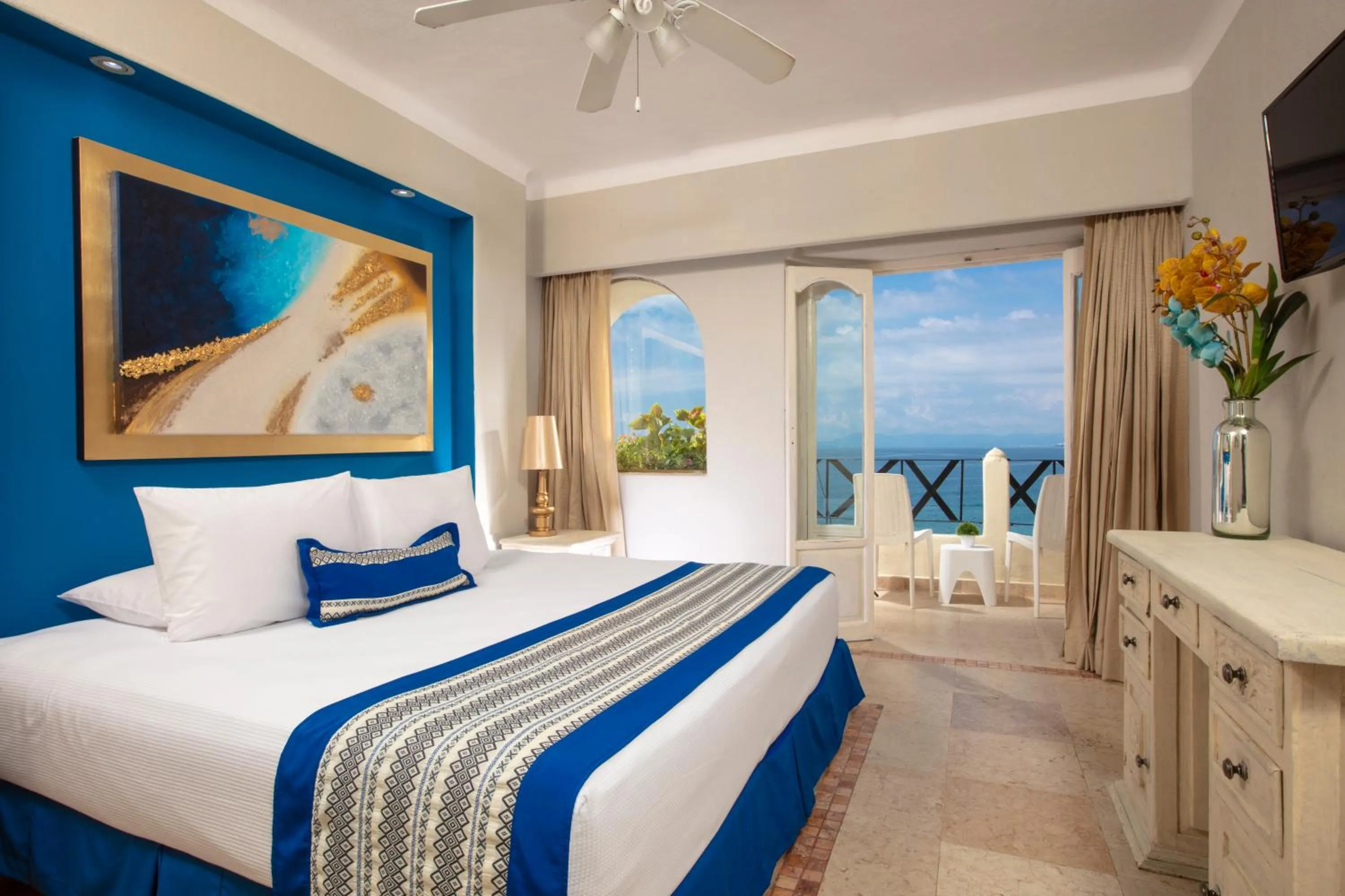 Photo of the whole room, Bed in Blue Chairs Beachfront Resort Puerto Vallarta - Adults Only