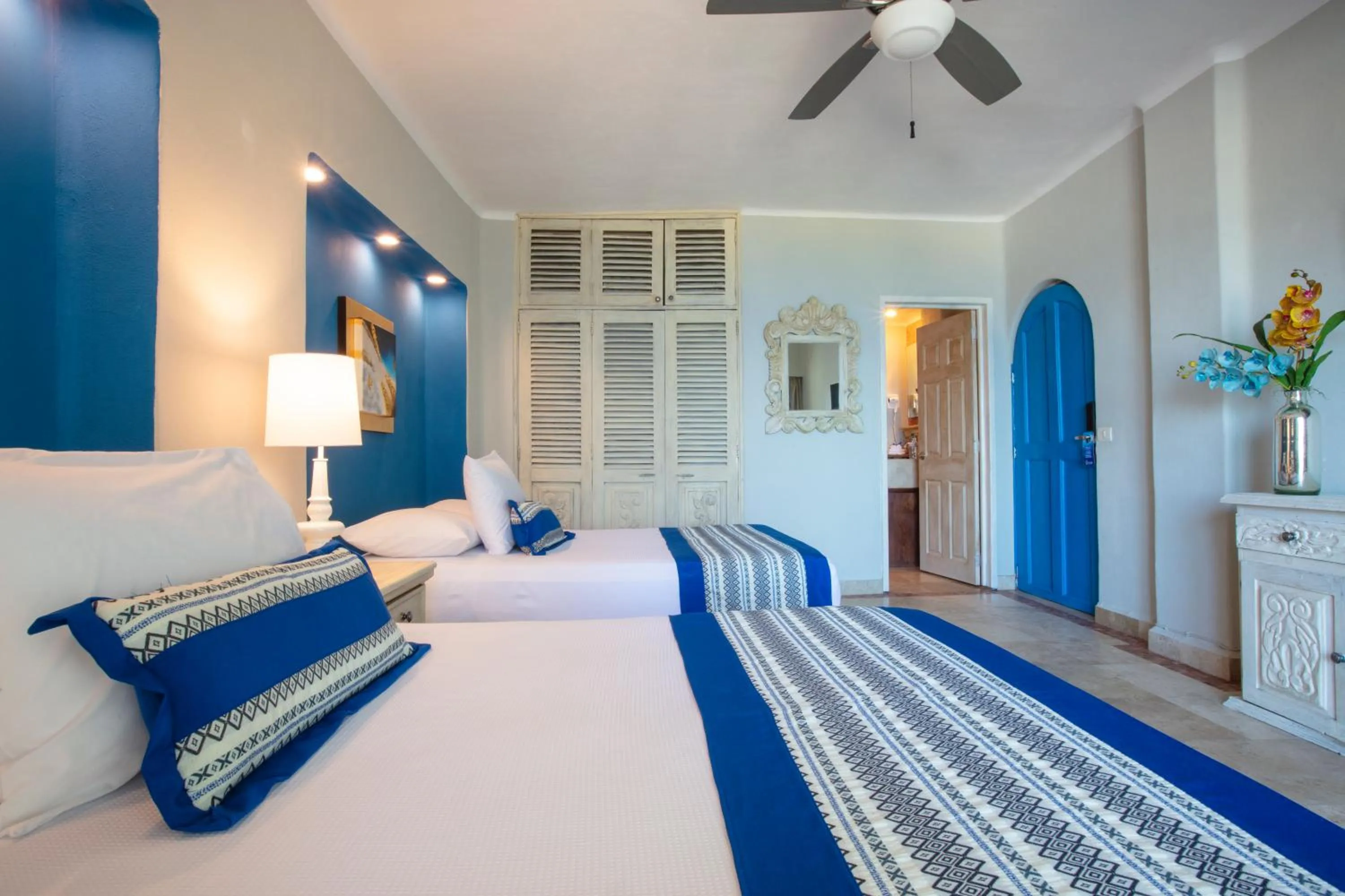 Bed in Blue Chairs Beachfront Resort Puerto Vallarta - Adults Only