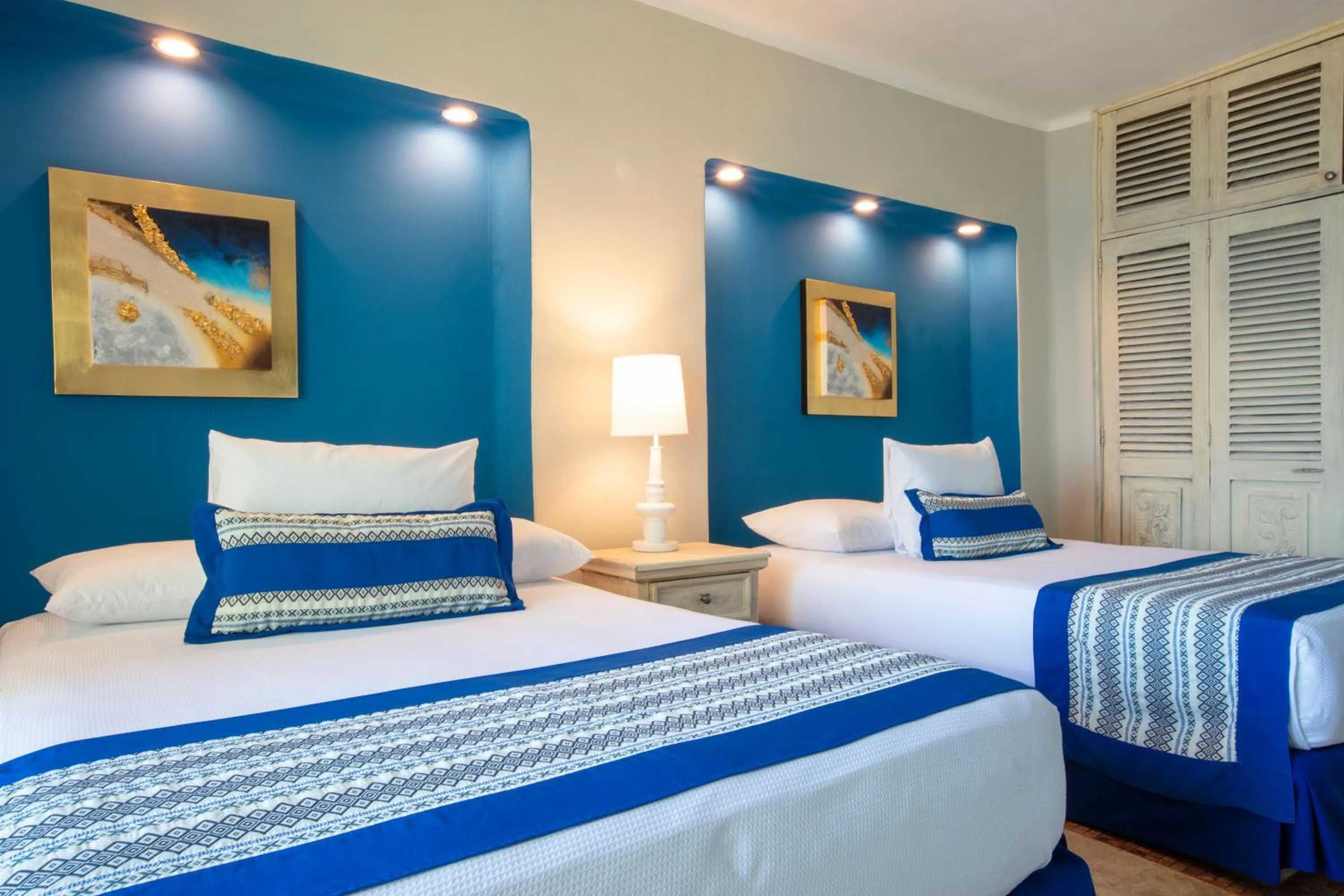 Bedroom, Bed in Blue Chairs Beachfront Resort Puerto Vallarta - Adults Only