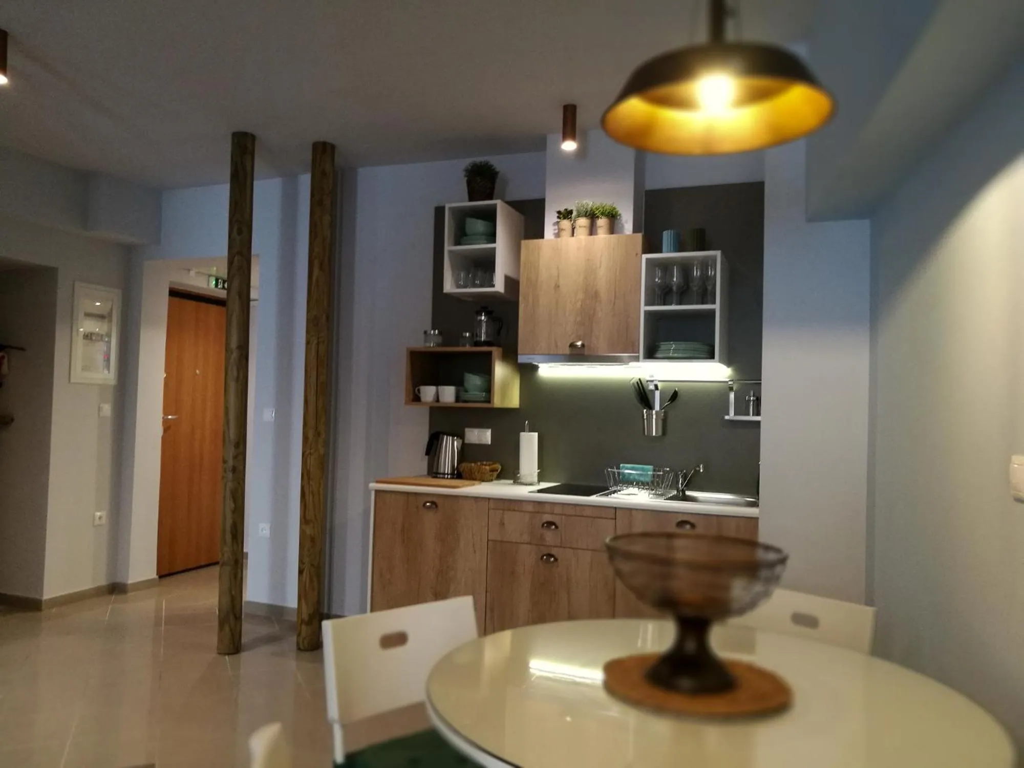 Kitchen or kitchenette in Dynasta Central Suites