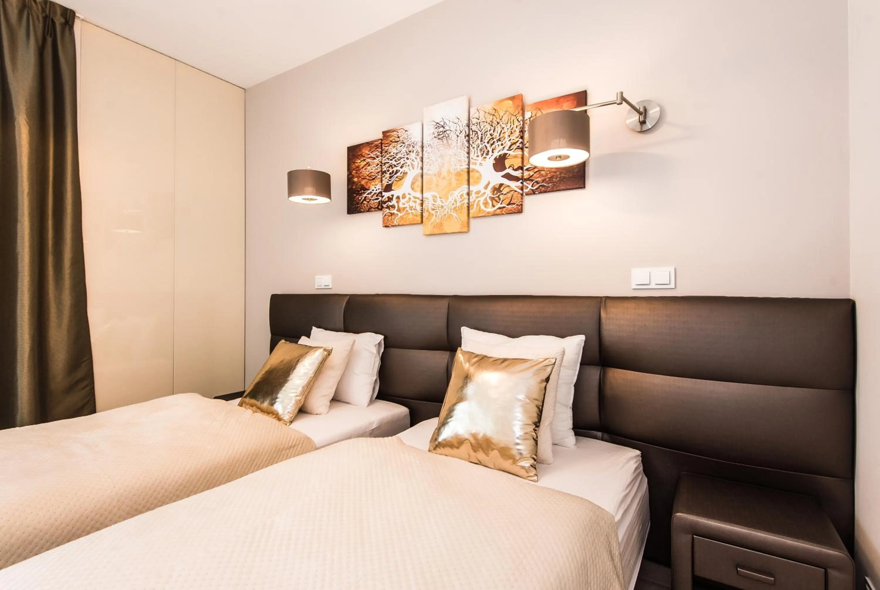 Bed in Super-Apartamenty International Fair