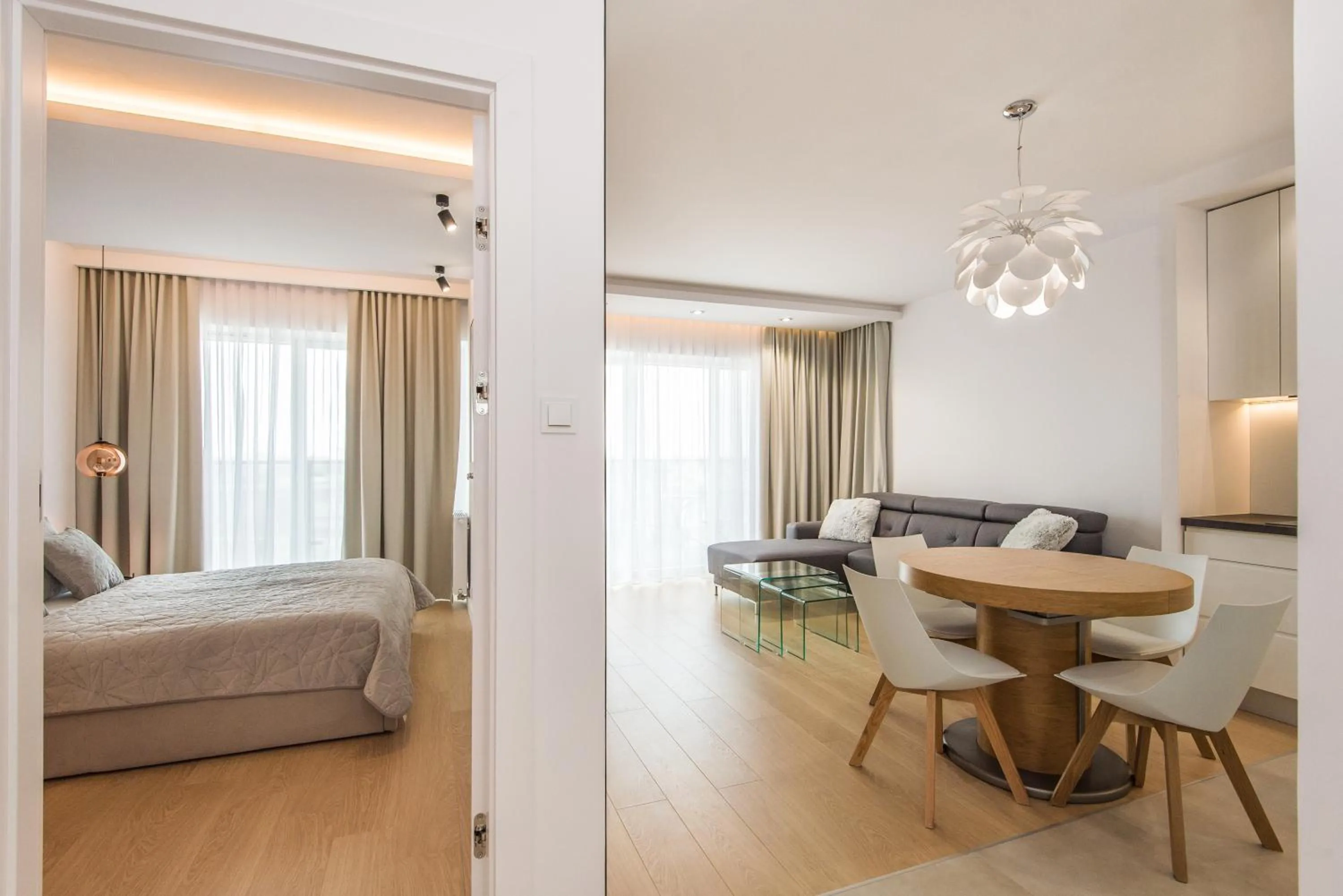 Bed in Super-Apartamenty International Fair