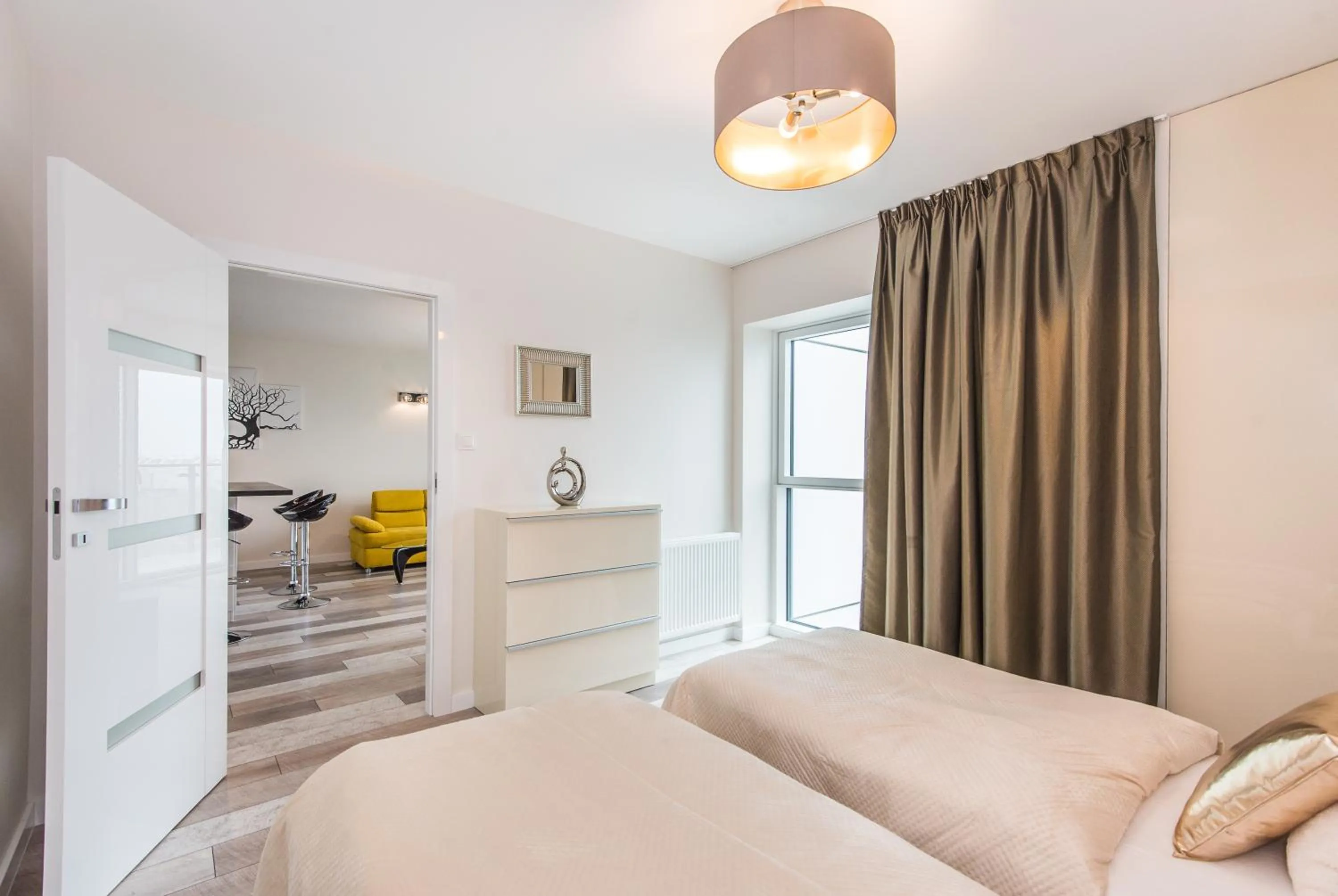 Bed in Super-Apartamenty International Fair