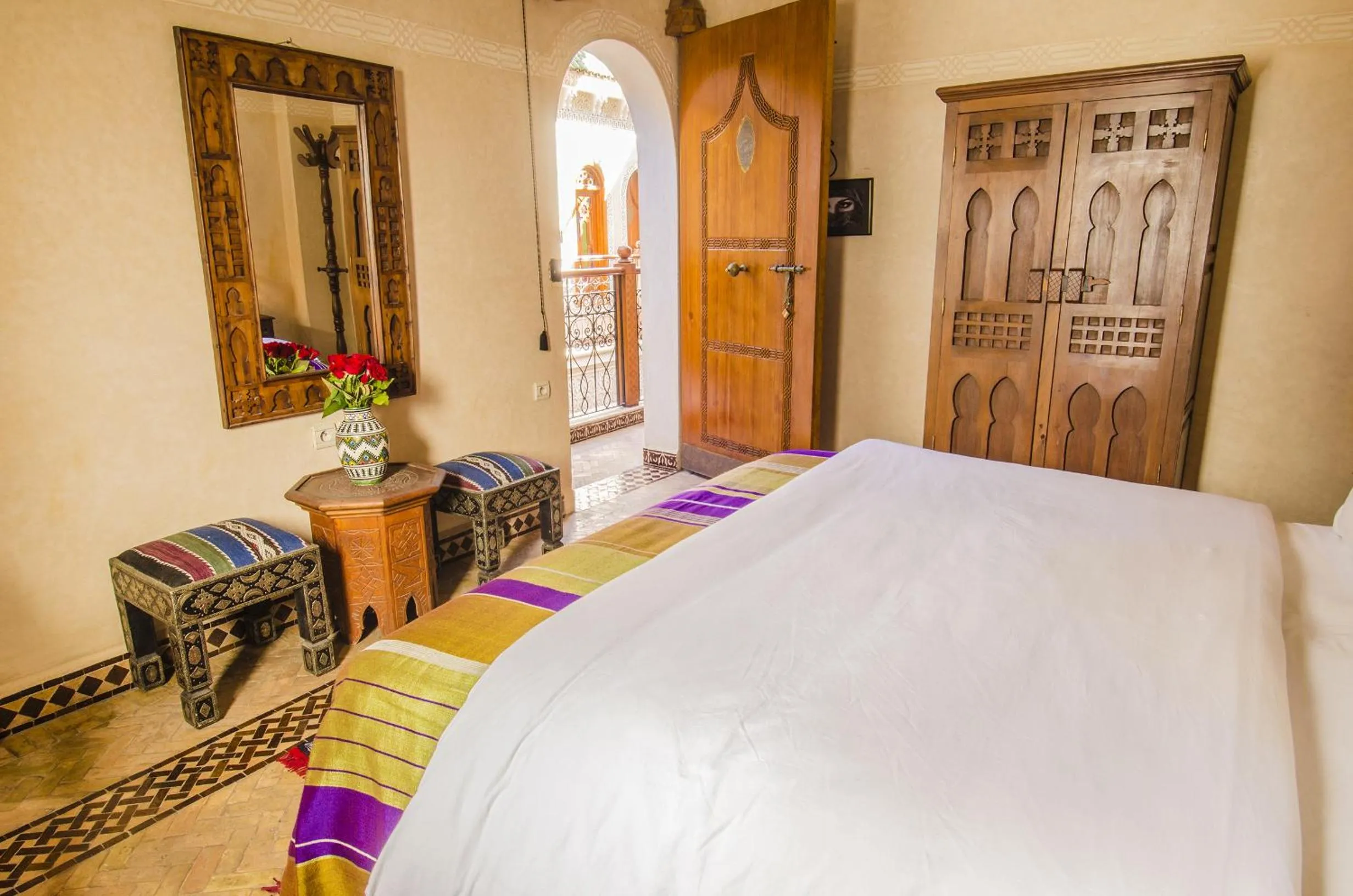 Bed in Riad Sidi Fatah
