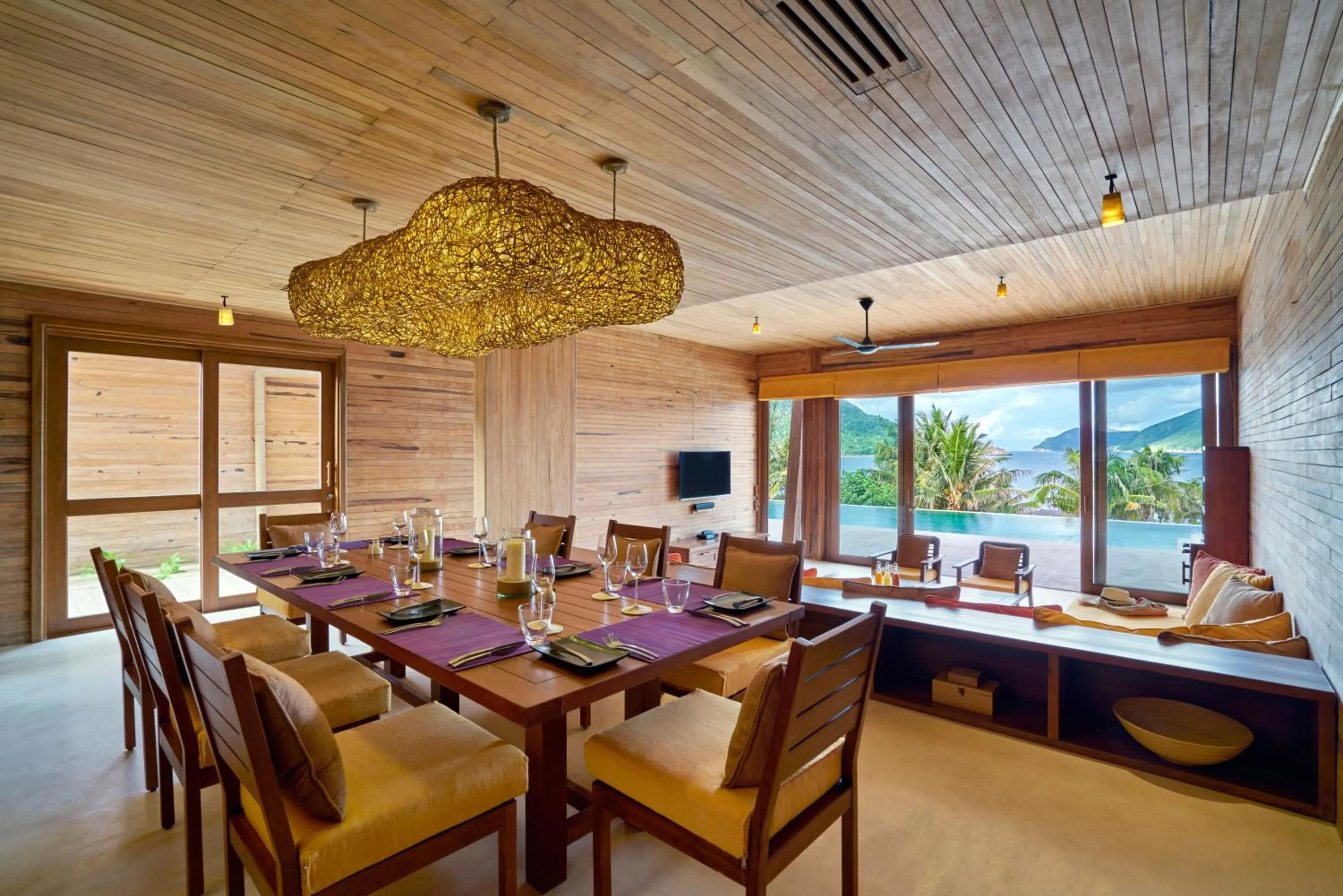 Living room in Six Senses Con Dao - Turtle Island Paradise