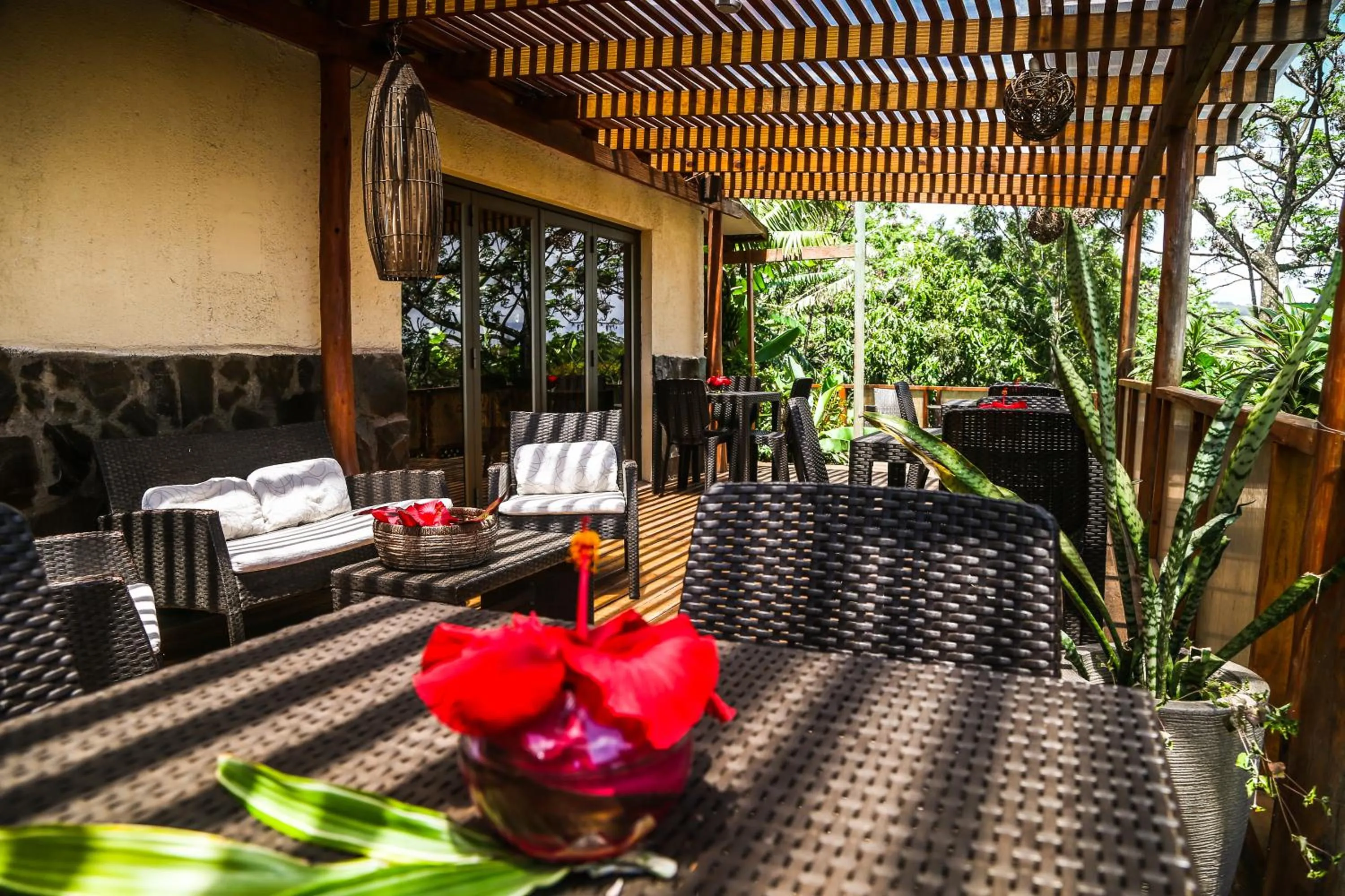 Garden view in Easter Island Ecolodge