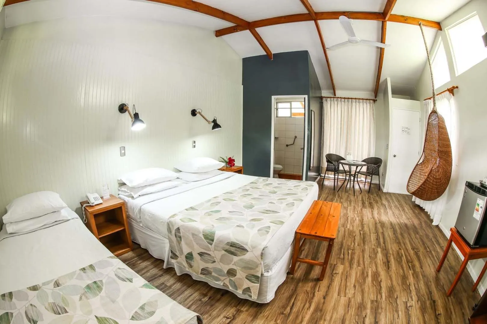 Bed in Easter Island Ecolodge