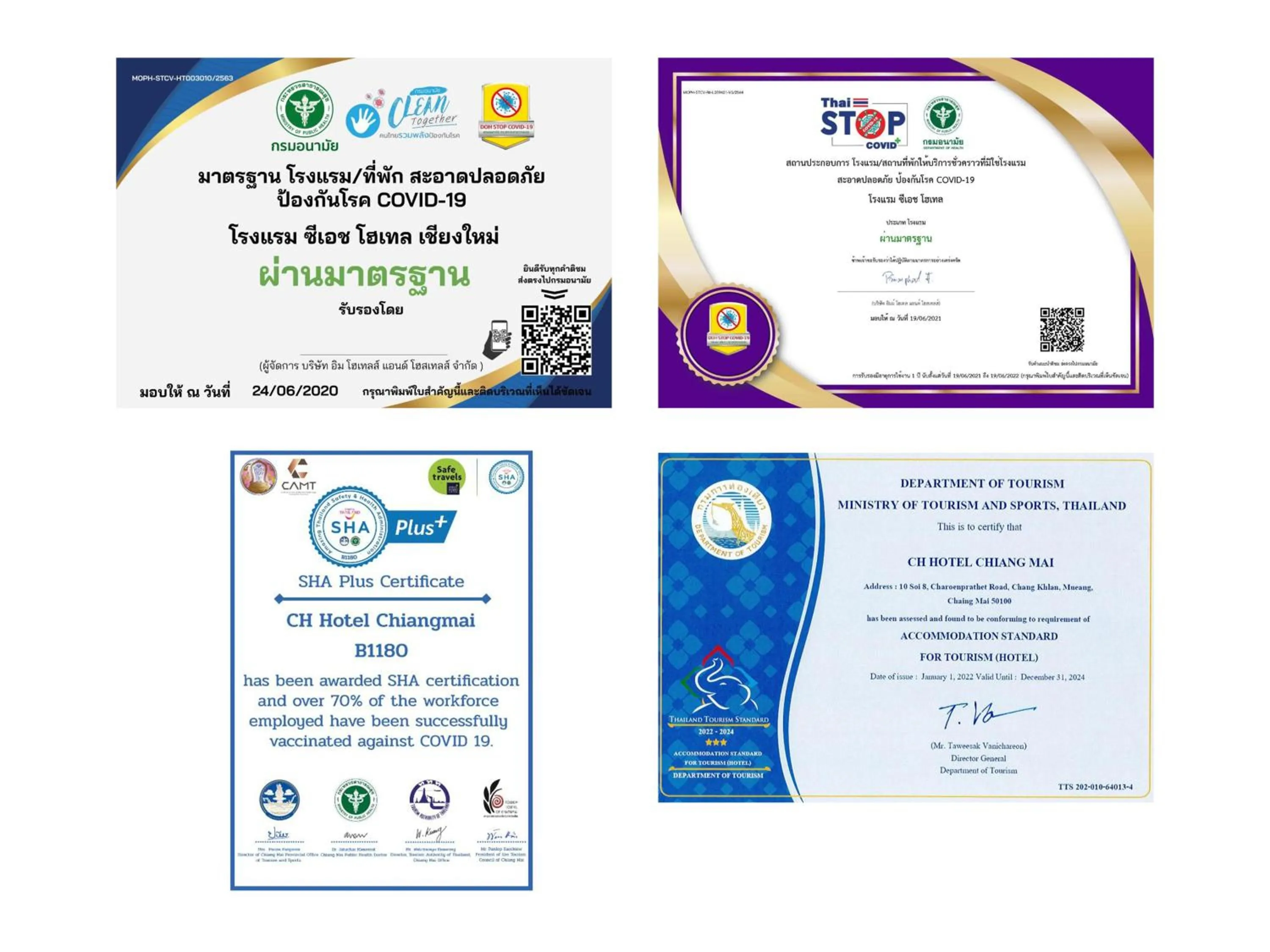 Certificate/Award in CH Hotel