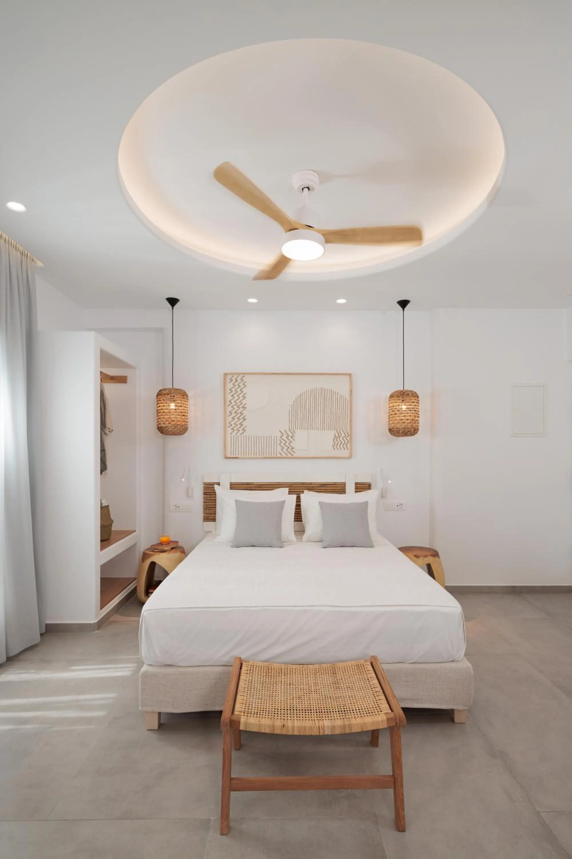 Bedroom, Bed in Agia Anna Living
