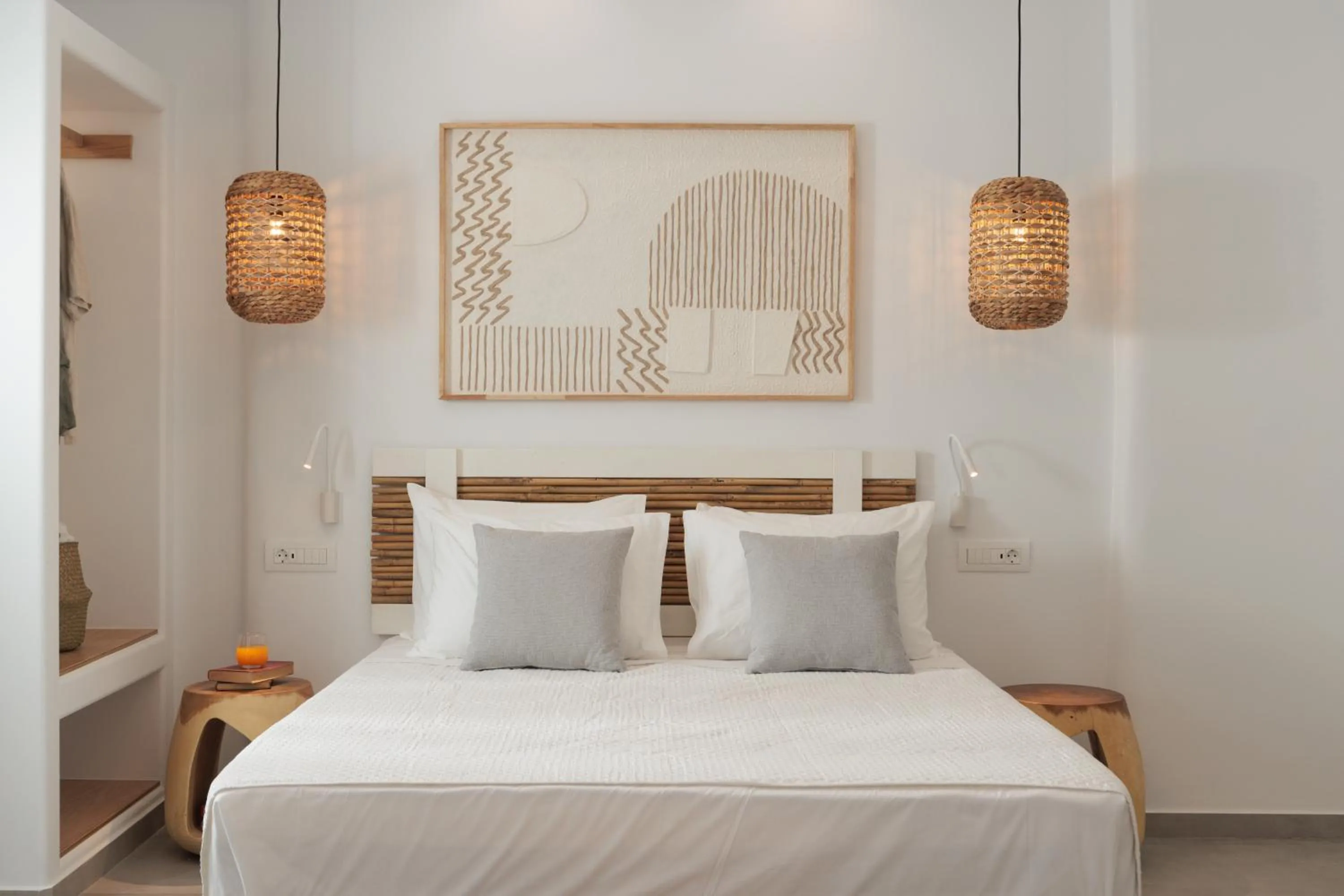 Bedroom, Bed in Agia Anna Living